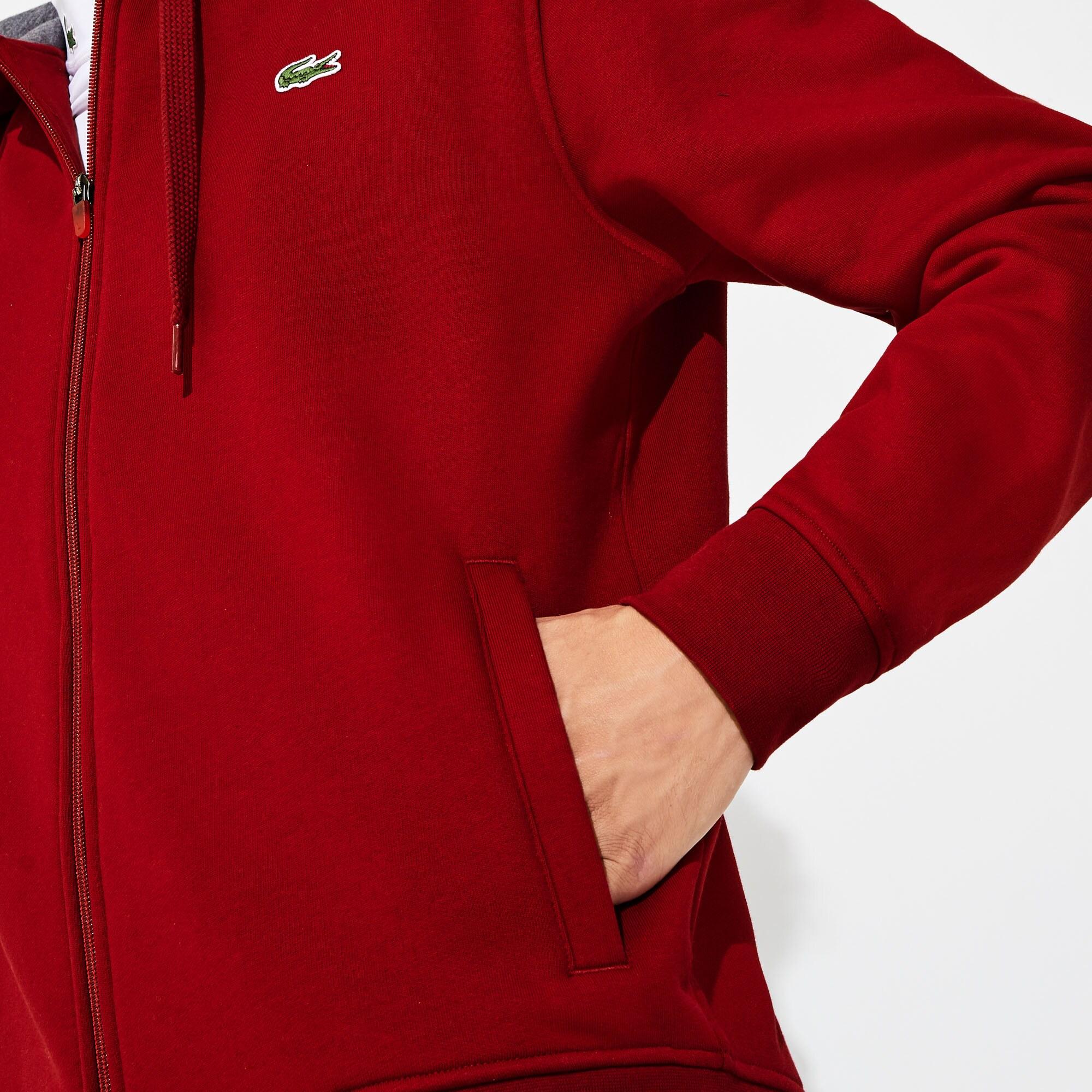 Lacoste Men's Sport Fullzip Fleece Hoodie in Red for Men Lyst