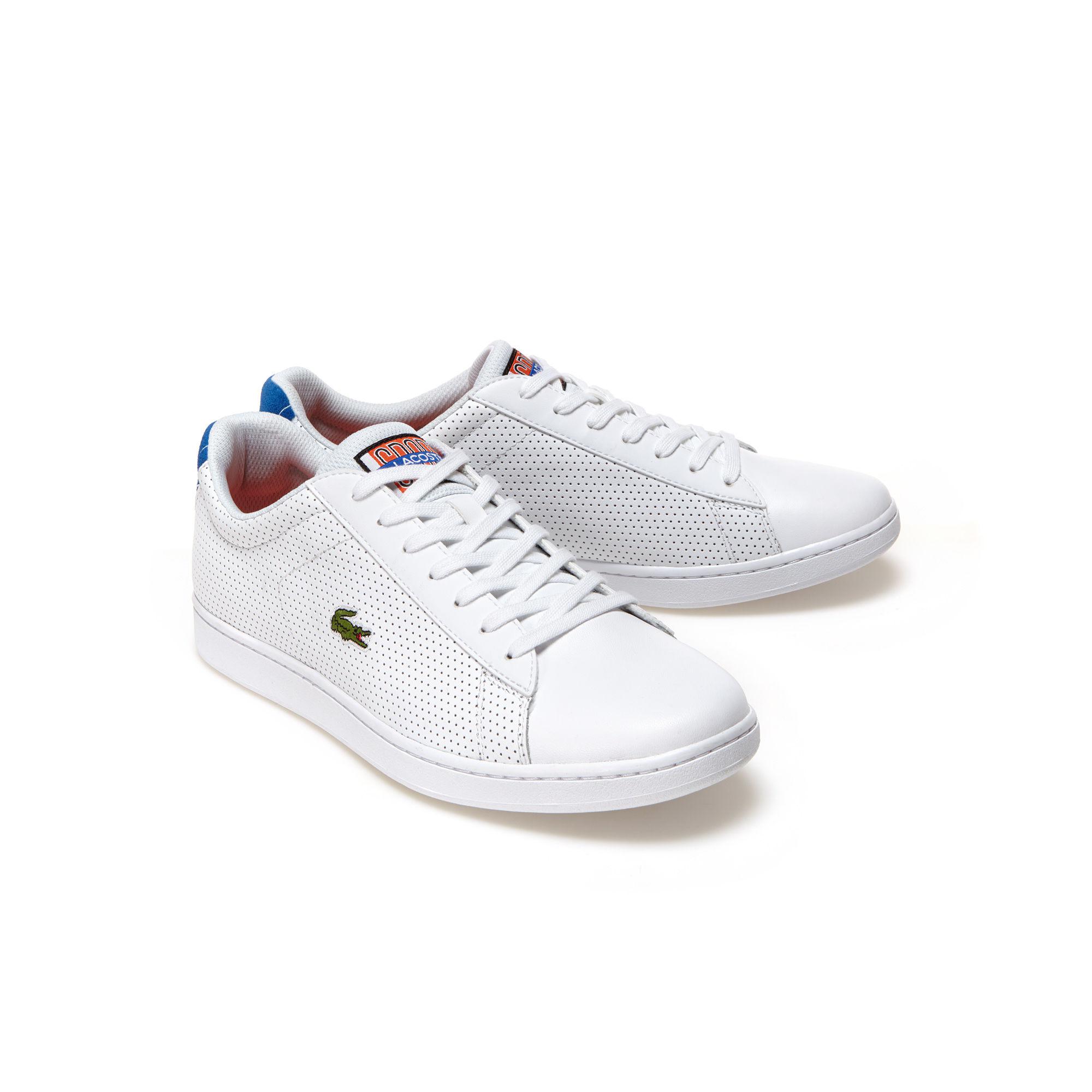 Lacoste Carnaby Evo Leather Trainers in Blue for Men - Lyst