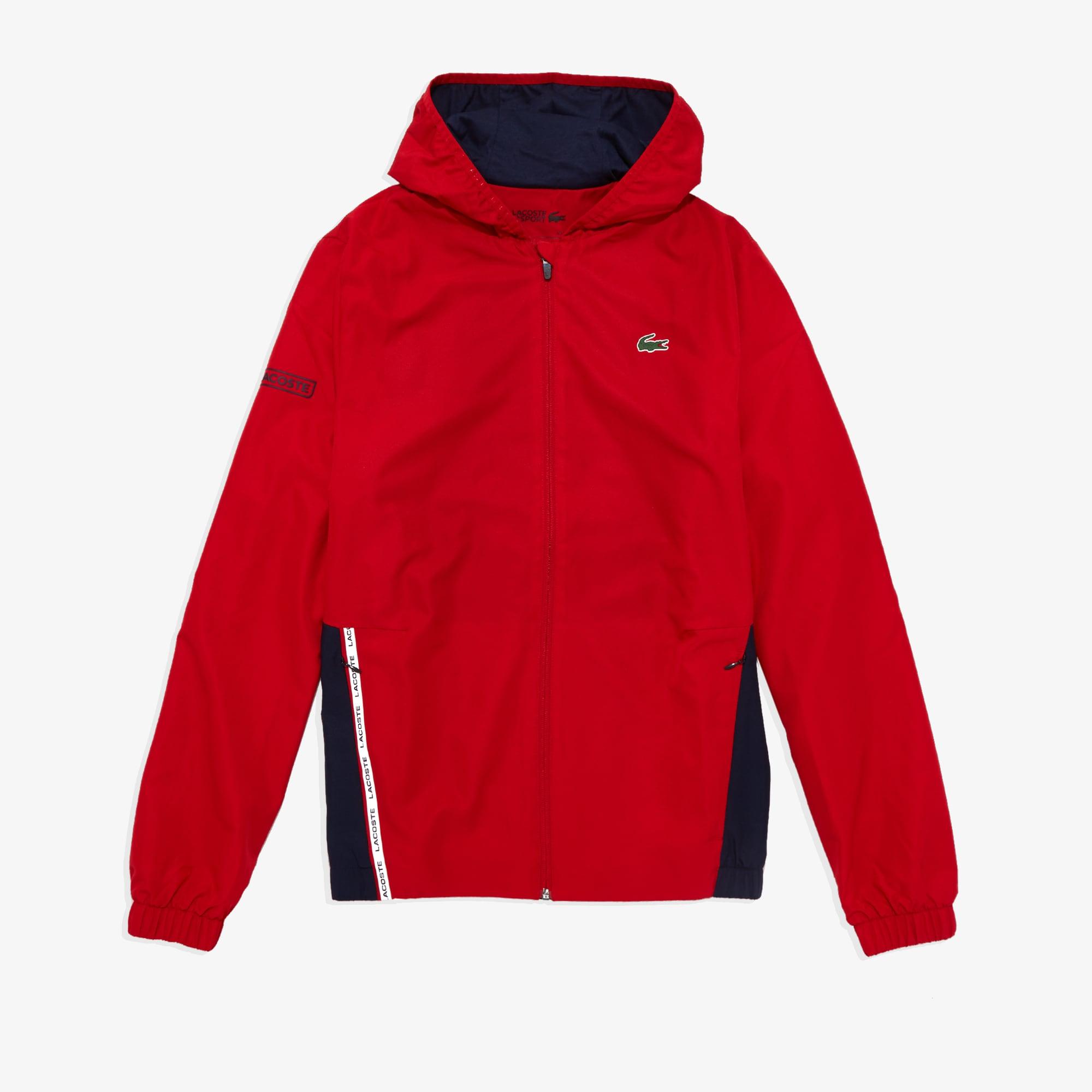 Lacoste Sport Two-tone Tennis Track Suit in Red,Navy Blue,White (Red ...