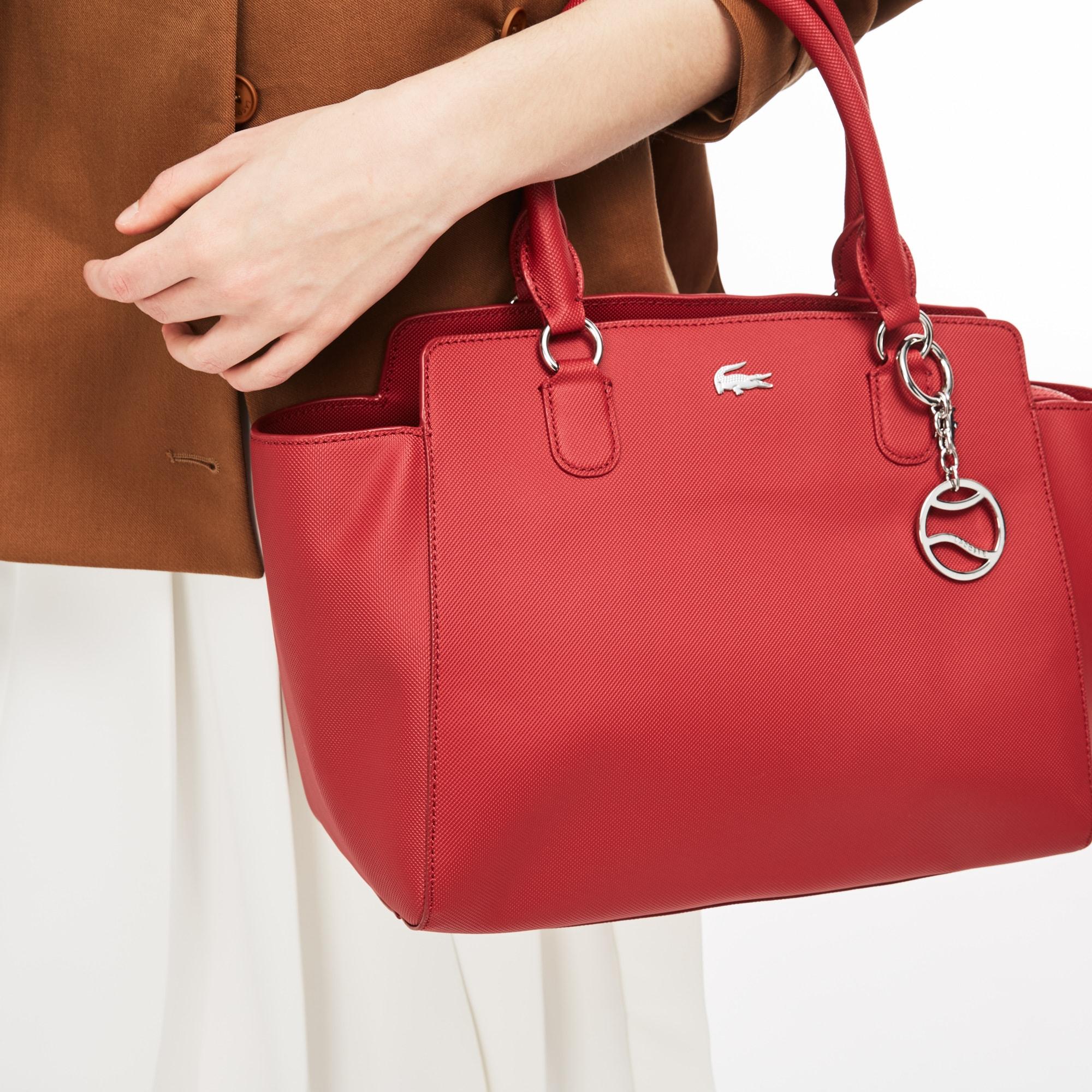 Lacoste Daily Classic Gusseted Coated Piqué Canvas Tote Bag in