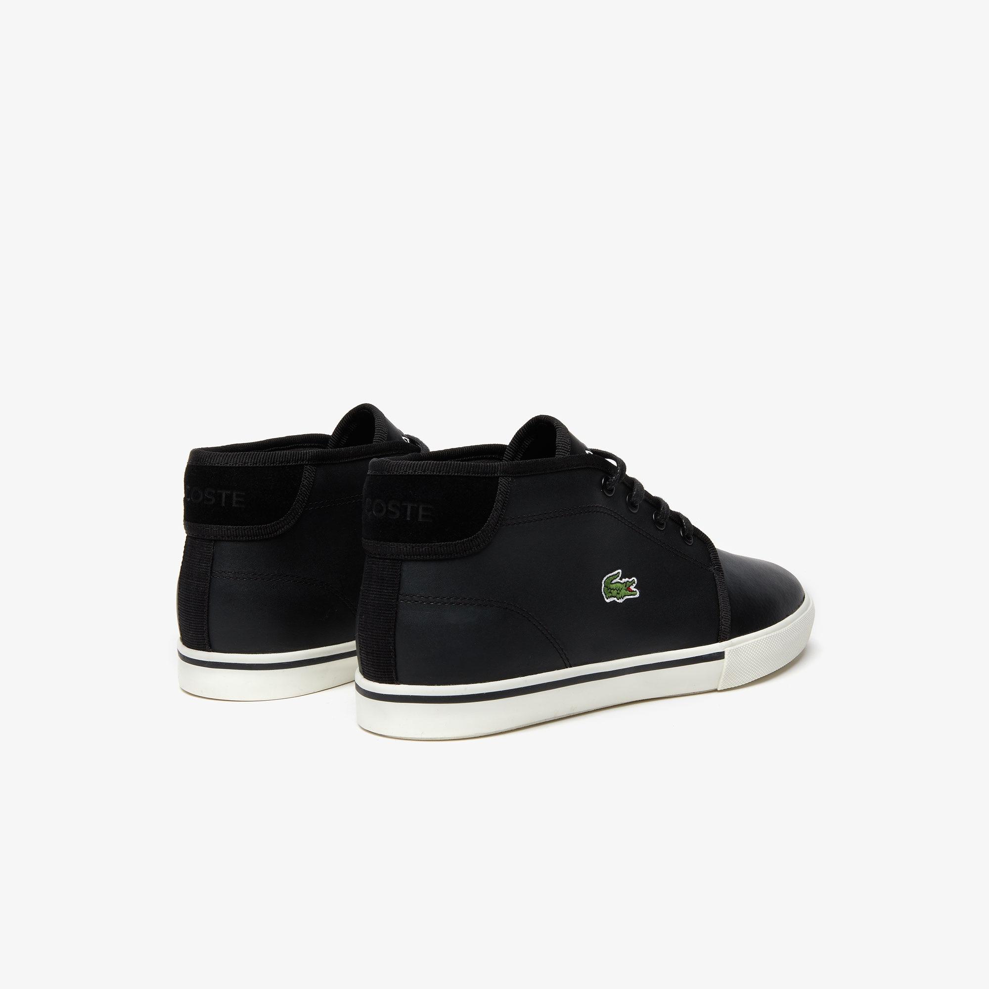 lacoste ampthill black leather