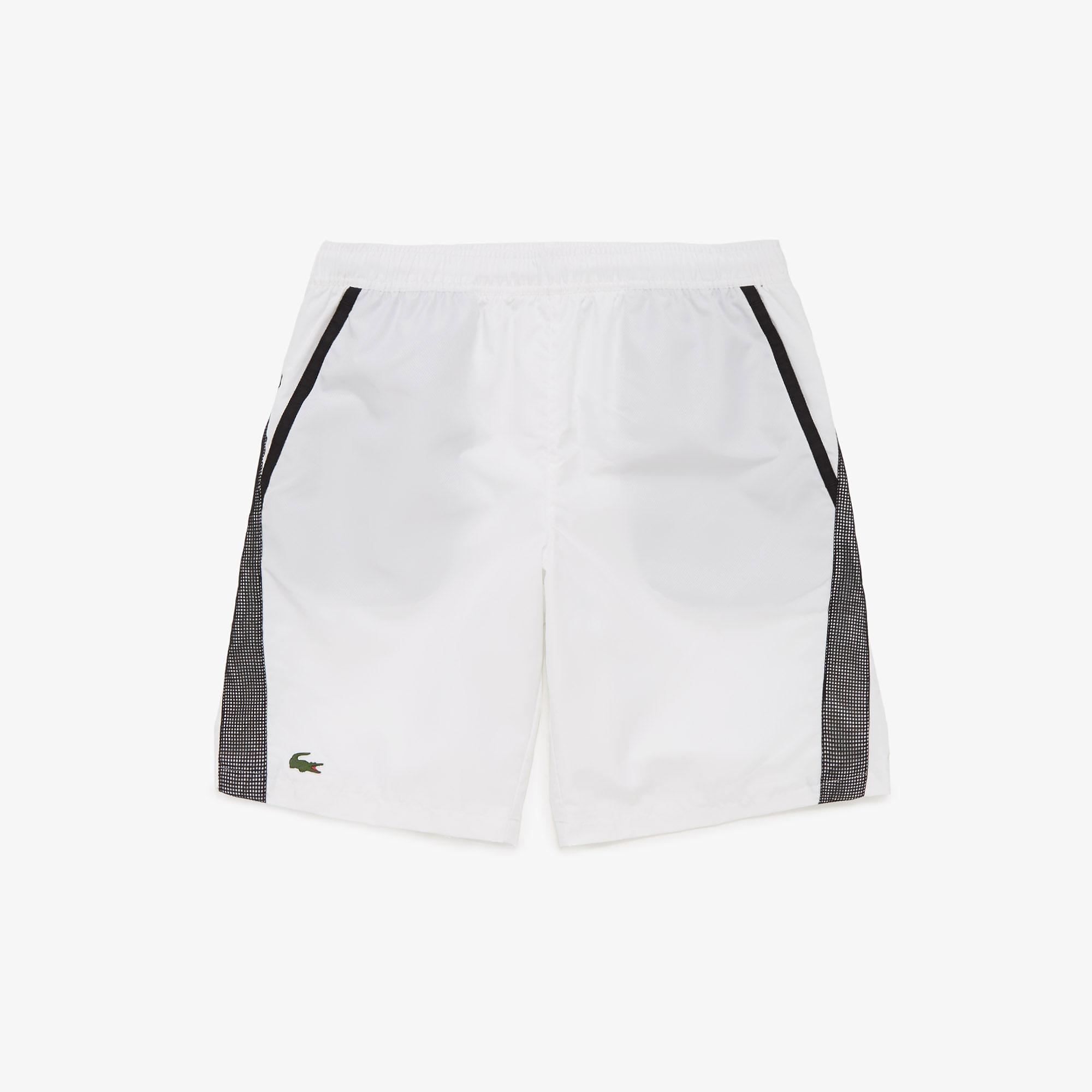 Lacoste Sport Contrast Bands Lightweight Tennis Shorts in White,Black ...