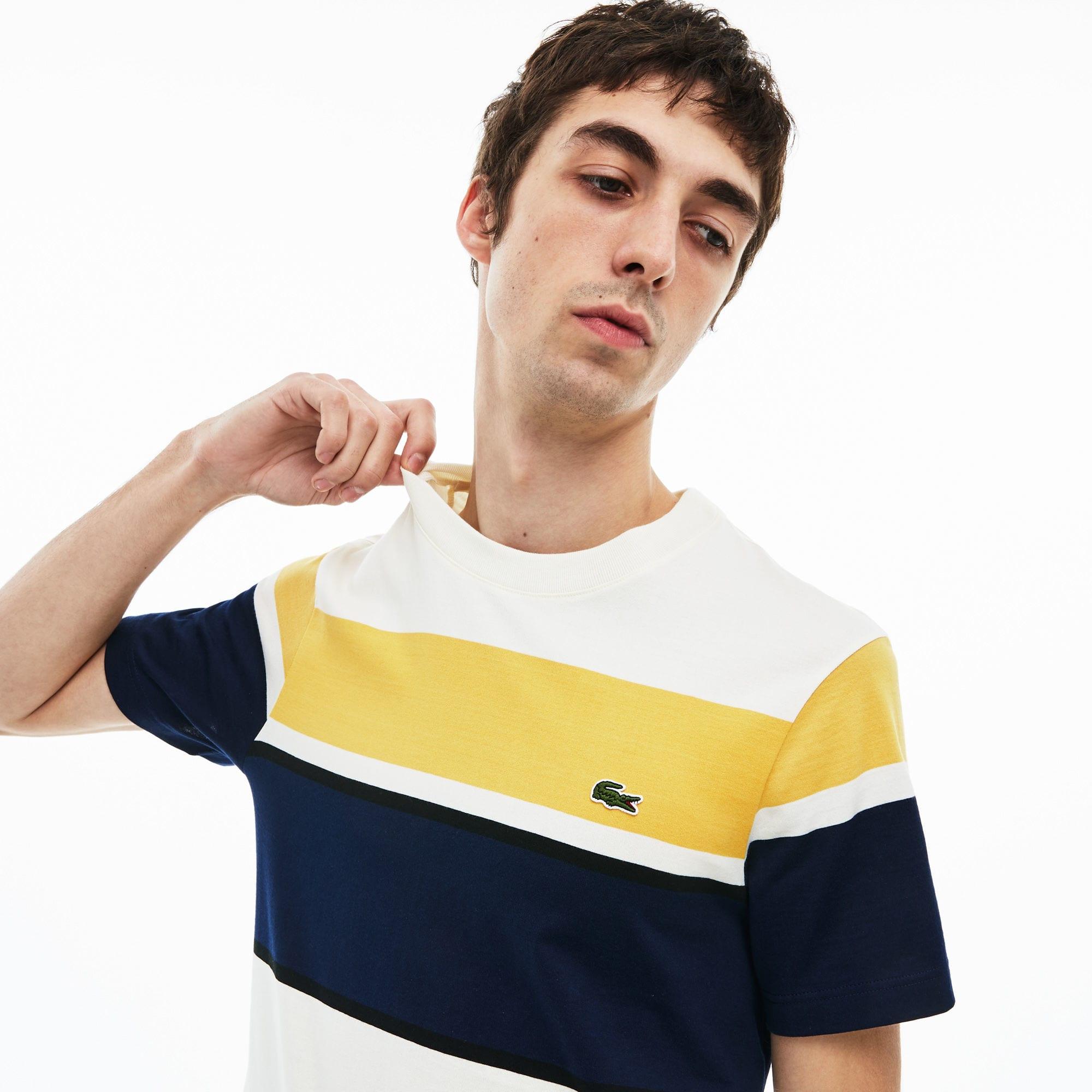 black and yellow lacoste shirt
