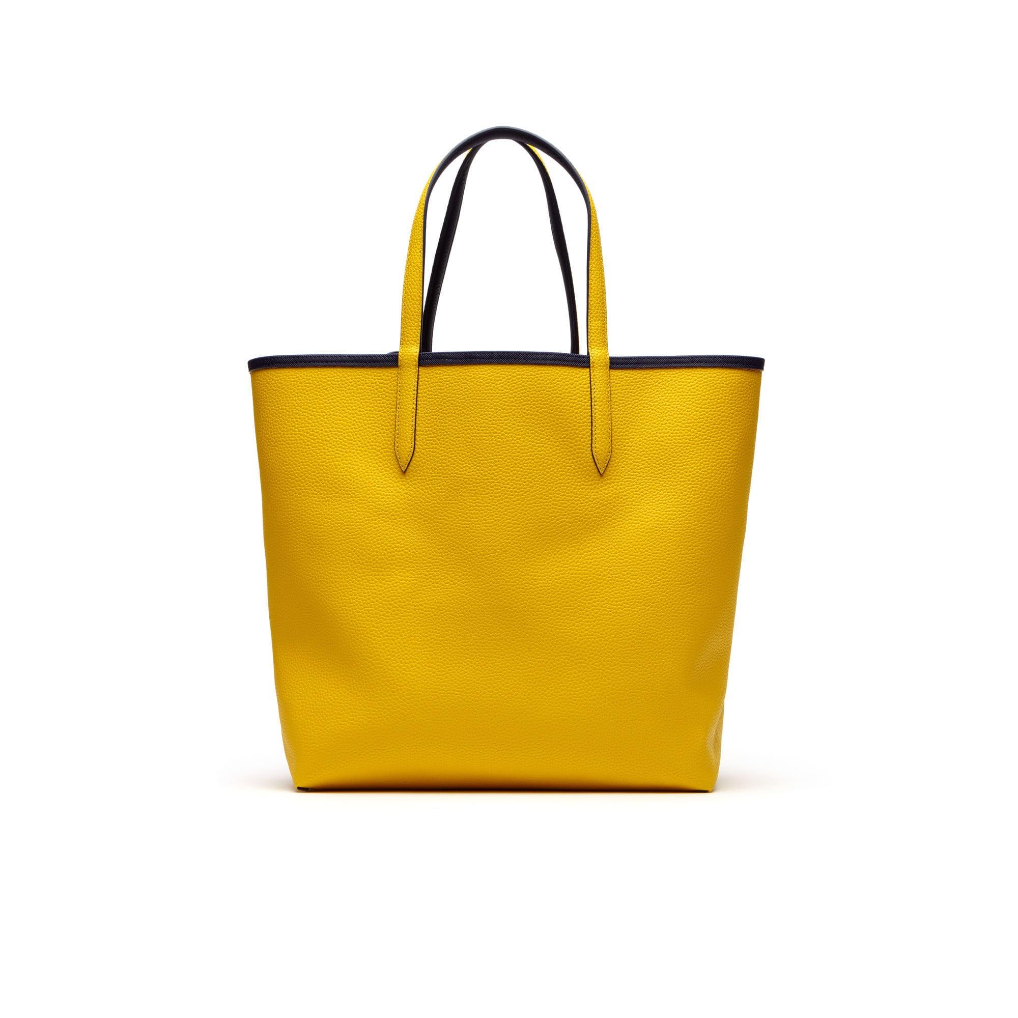 Lacoste Canvas Anna Large Reversible Tote Bag in Yellow - Lyst