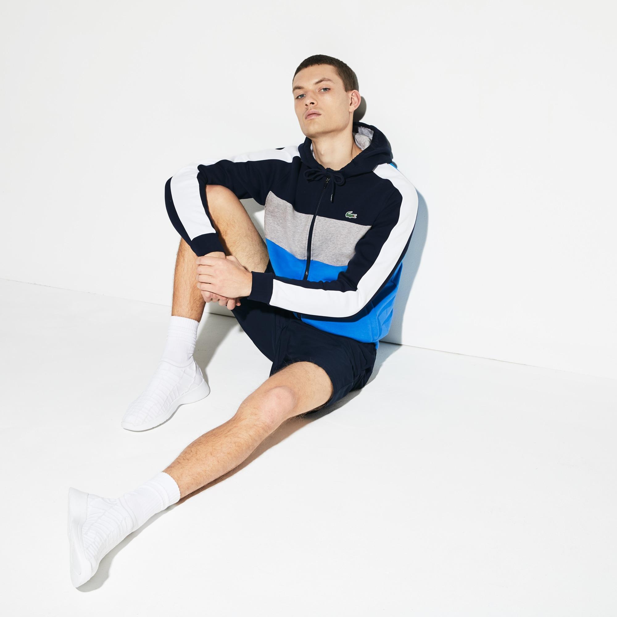 men's sport hooded fleece tennis sweatshirt