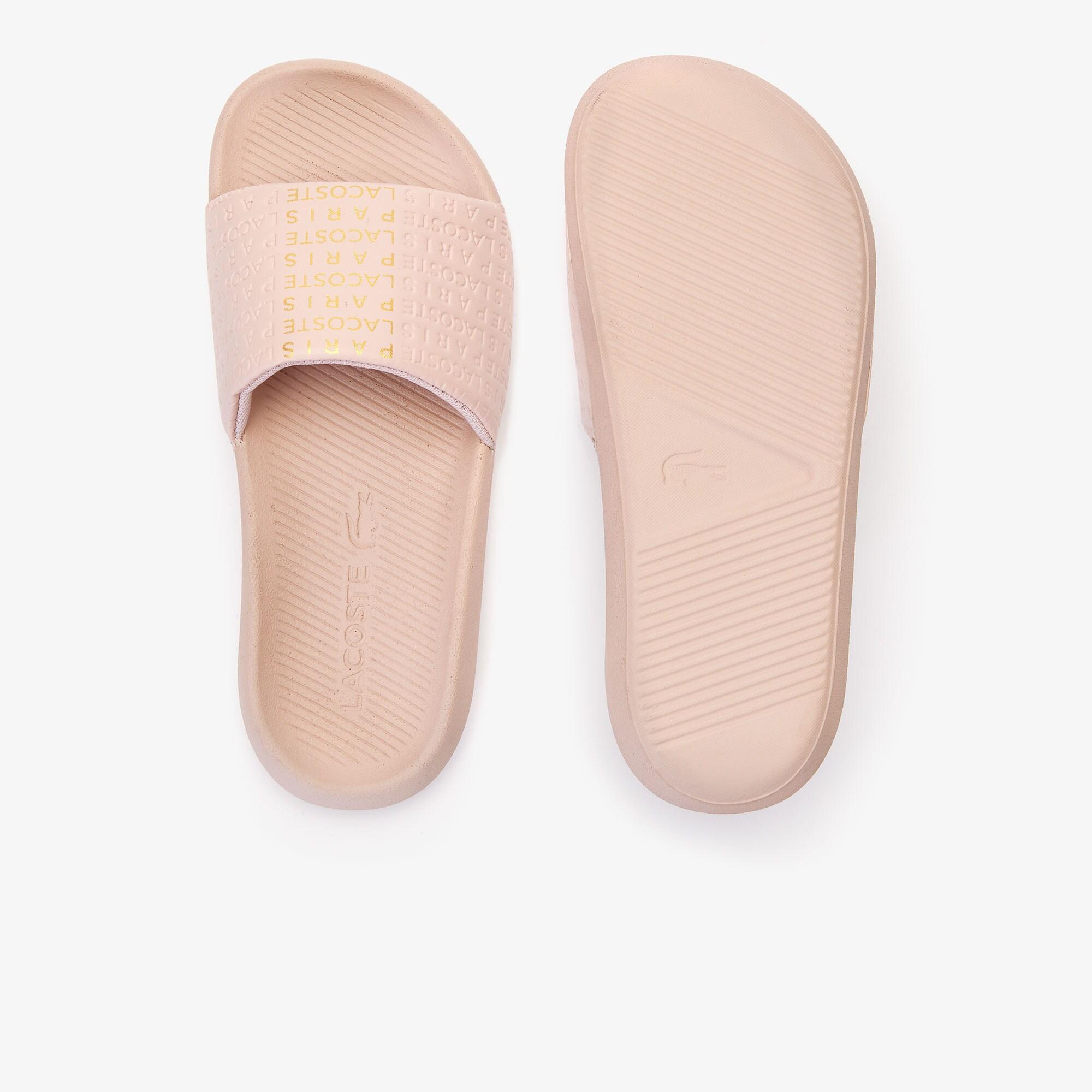 lacoste pink slides