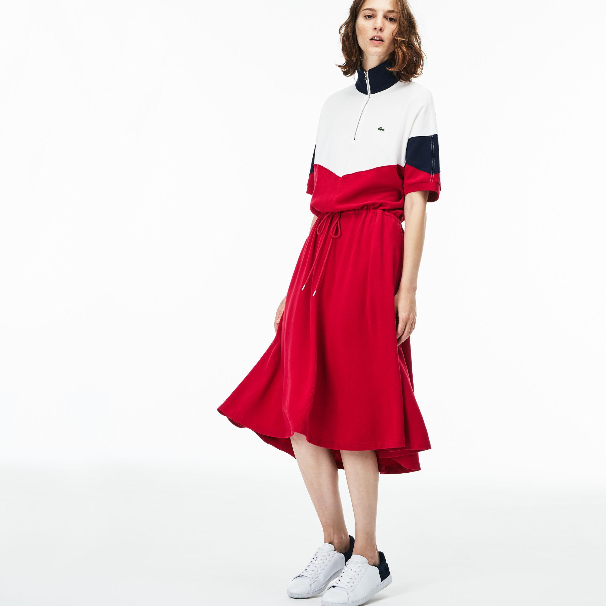 lacoste dress red