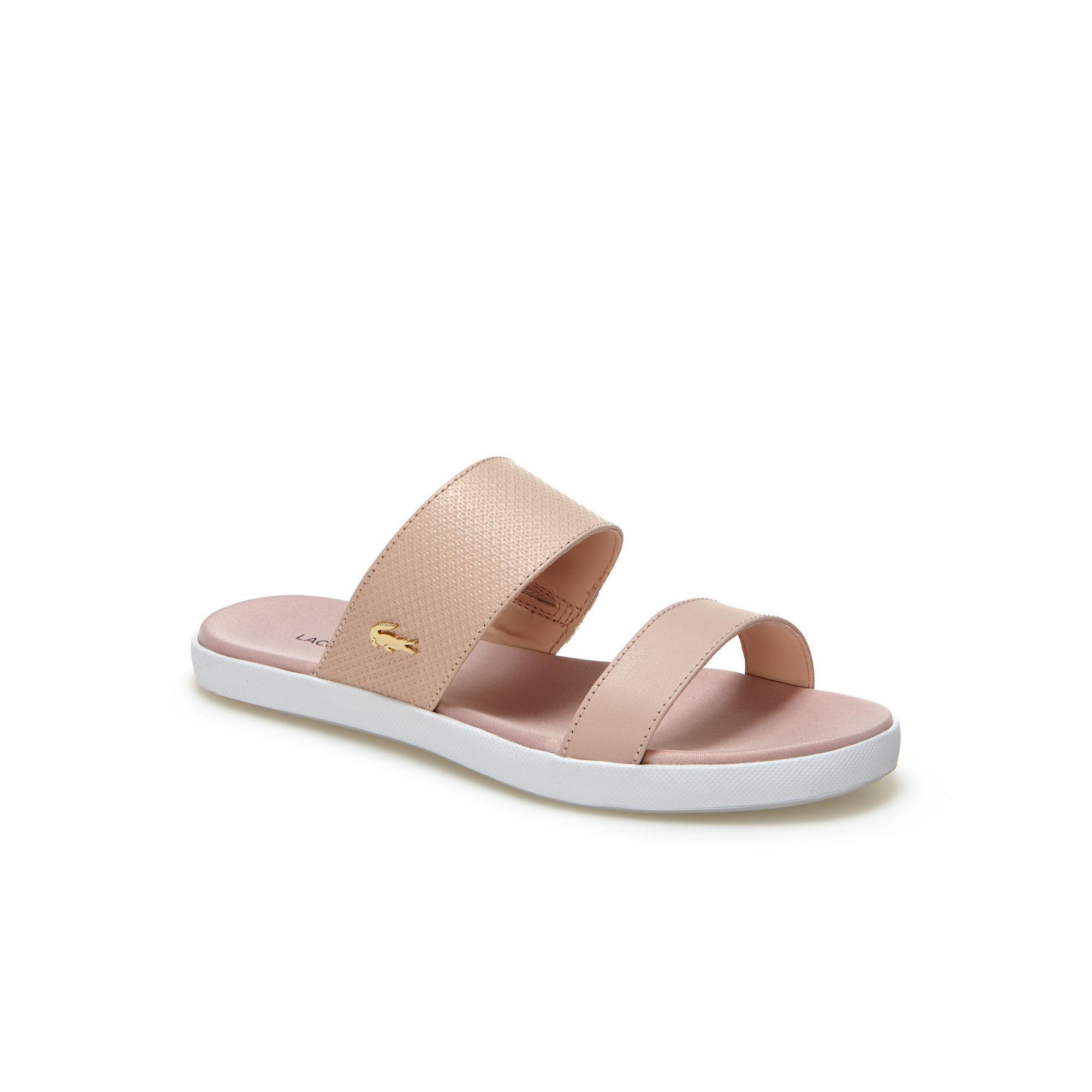 Lacoste Natoy Leather Sandals - Lyst