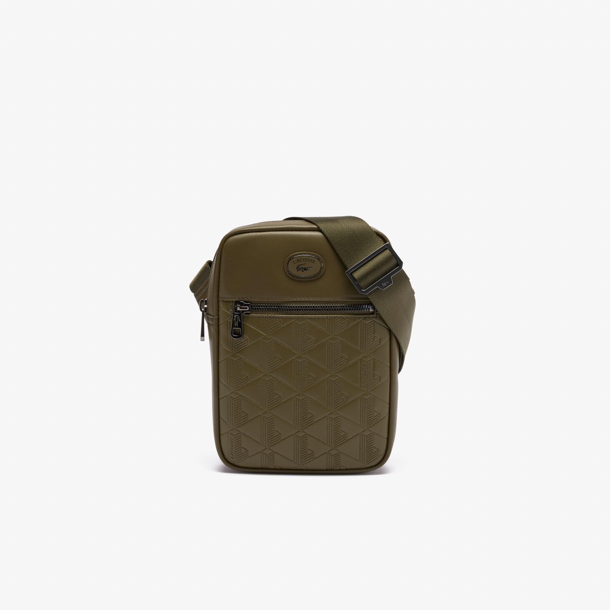 Lacoste Monogram Satchel in Green for Men | Lyst