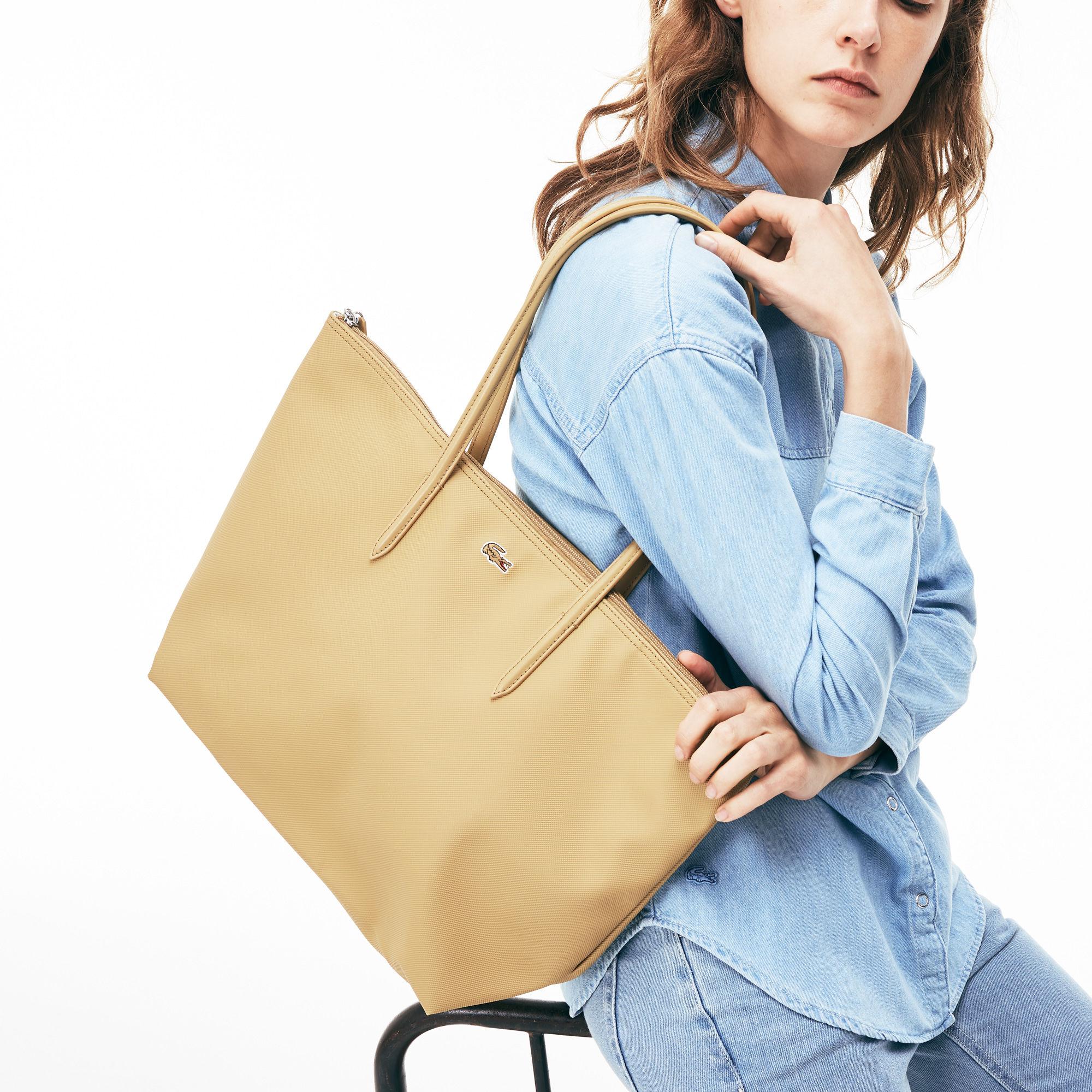 lacoste concept zip tote bag