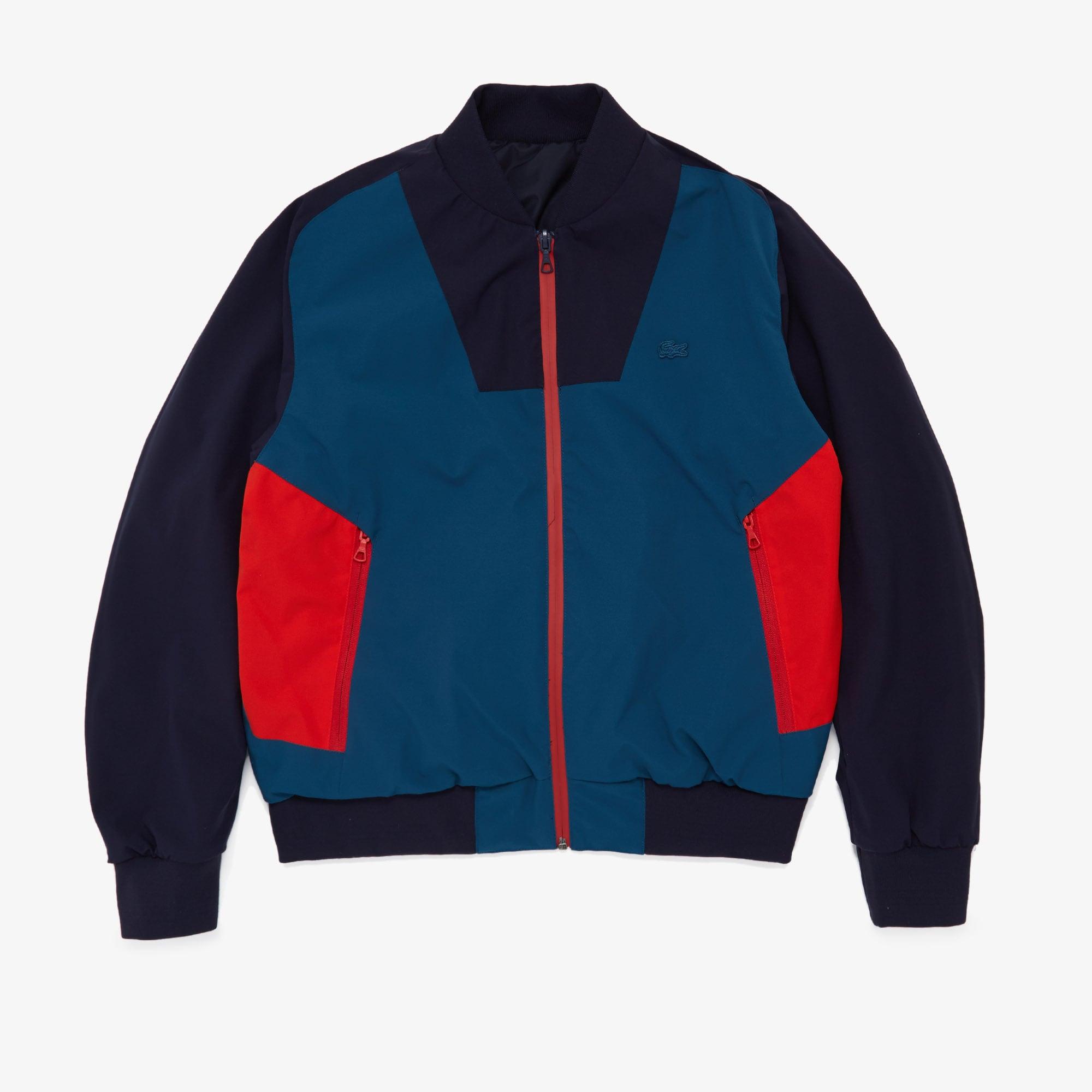 Lacoste Reversible Quilted Solid Or Colourblock Bomber Jacket in Navy ...