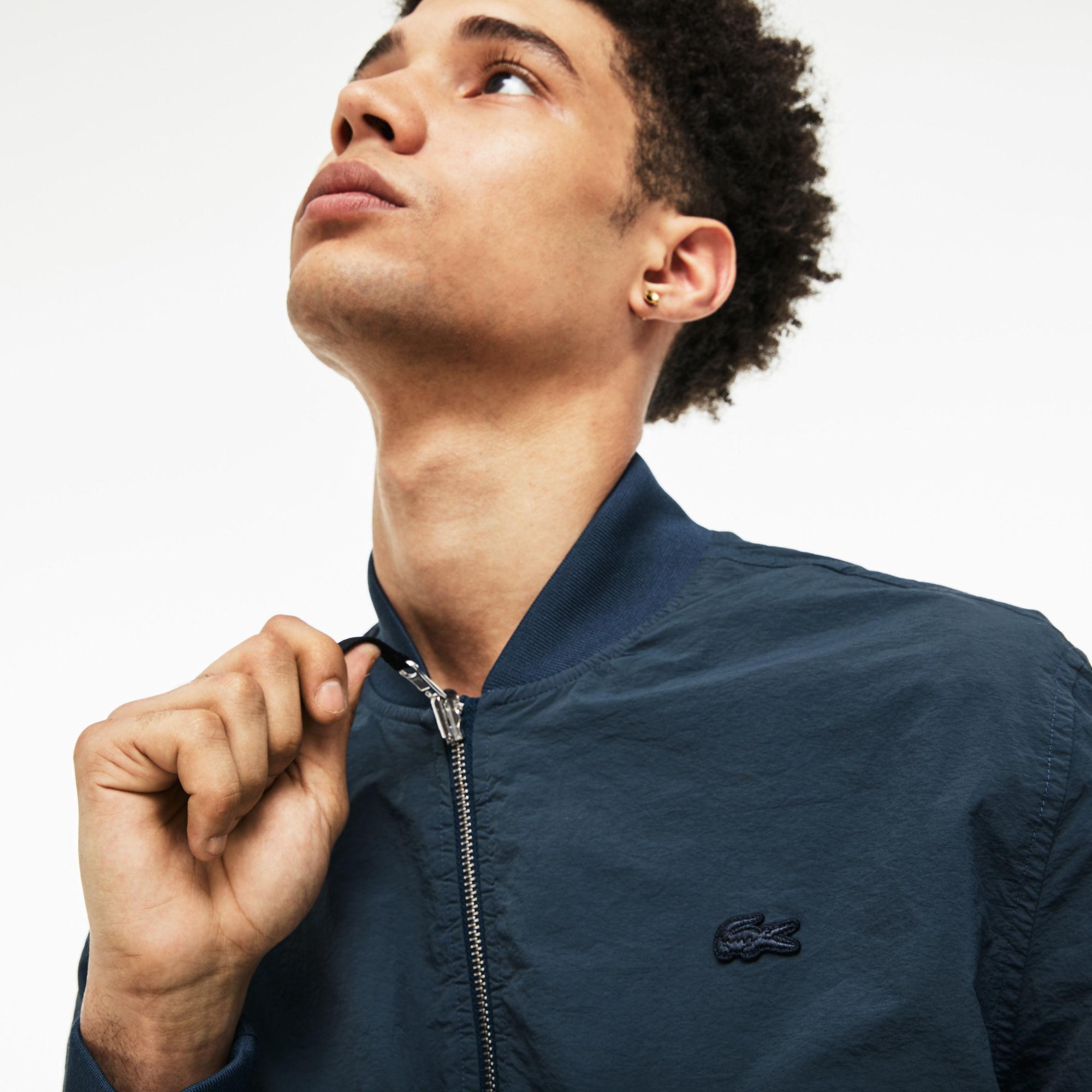 lacoste reversible bomber jacket