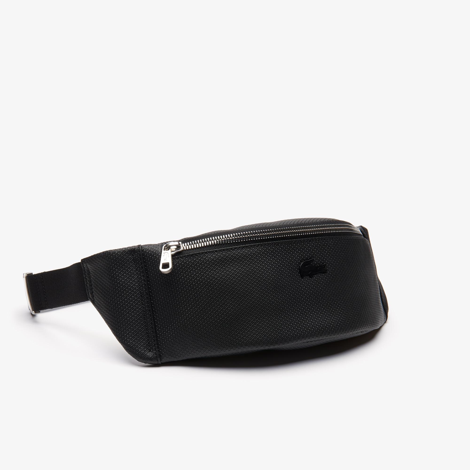 Lacoste Chantaco Soft Leather Bum Bag in Black for Men - Lyst
