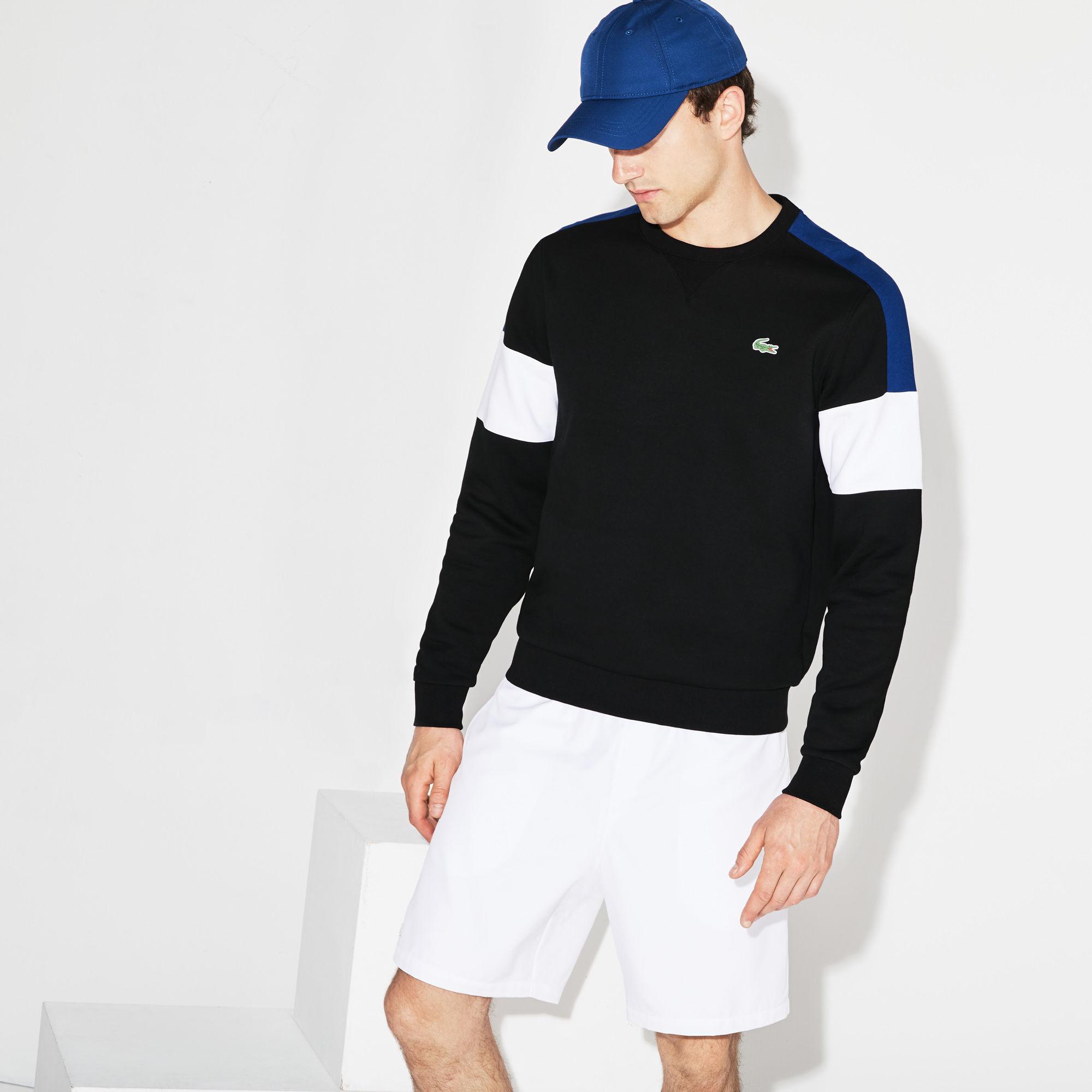 men's sport colorblock fleece tennis sweatshirt