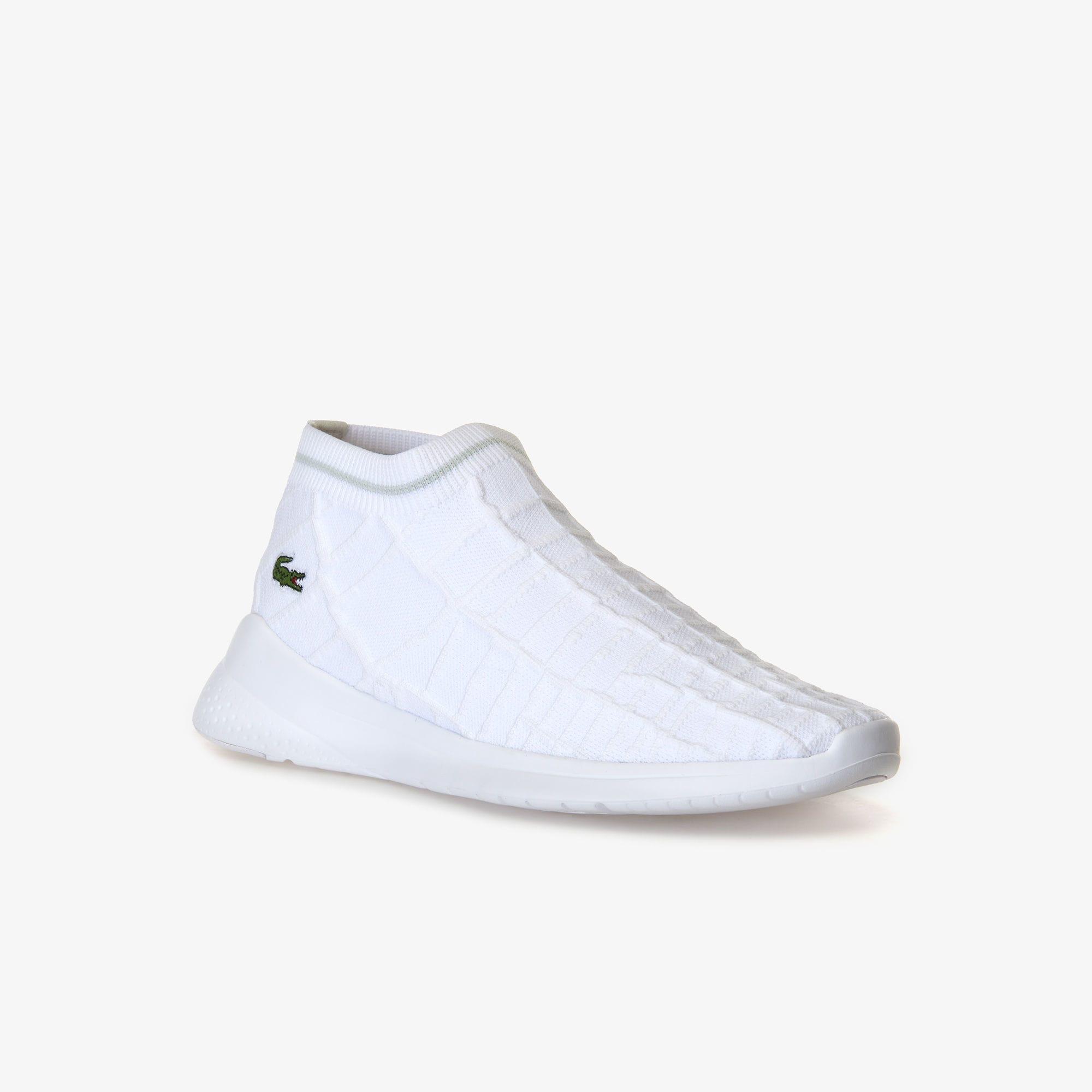 lacoste white sock trainers