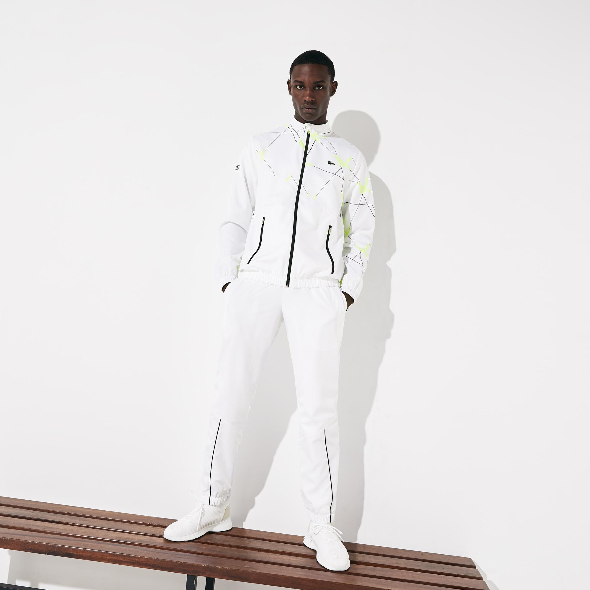 Lacoste Sport Graphic Print Tennis Track Suit in White for Men - Lyst