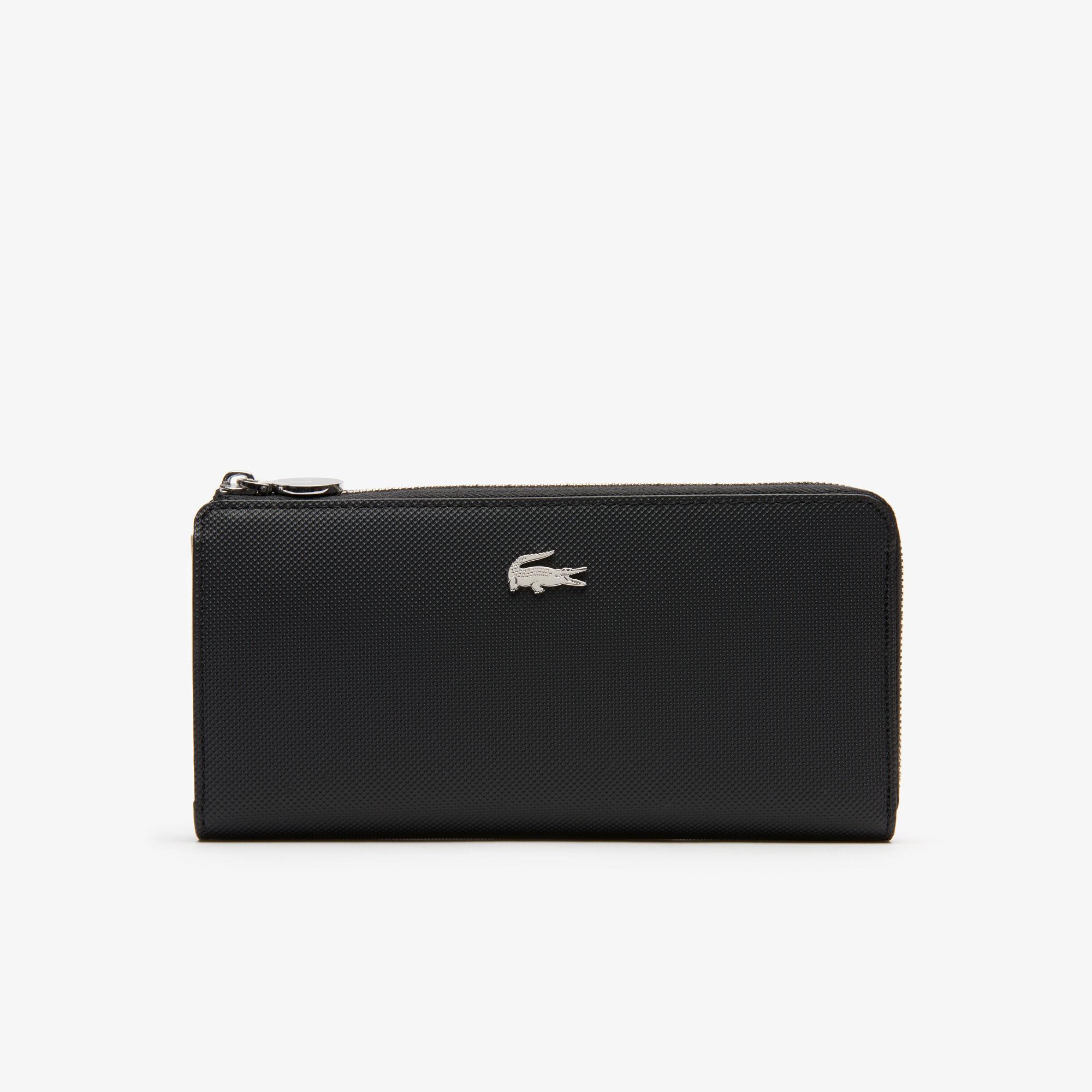 Lyst Lacoste Daily Classic Coated Canvas 10 Card Zip Wallet in Black