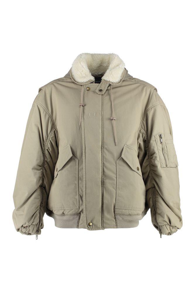 Balenciaga Unity Cotton Bomber Jacket in Natural for Men | Lyst