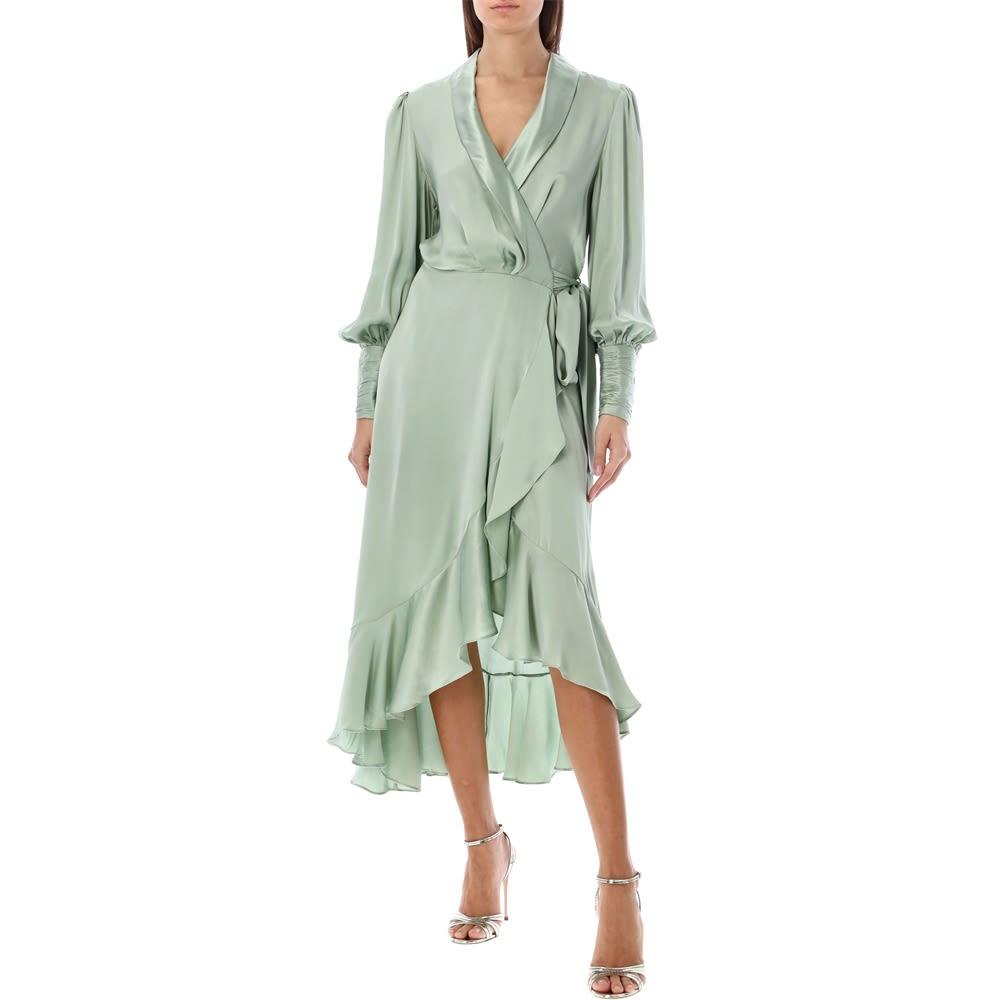 Zimmermann Green Dress Lyst