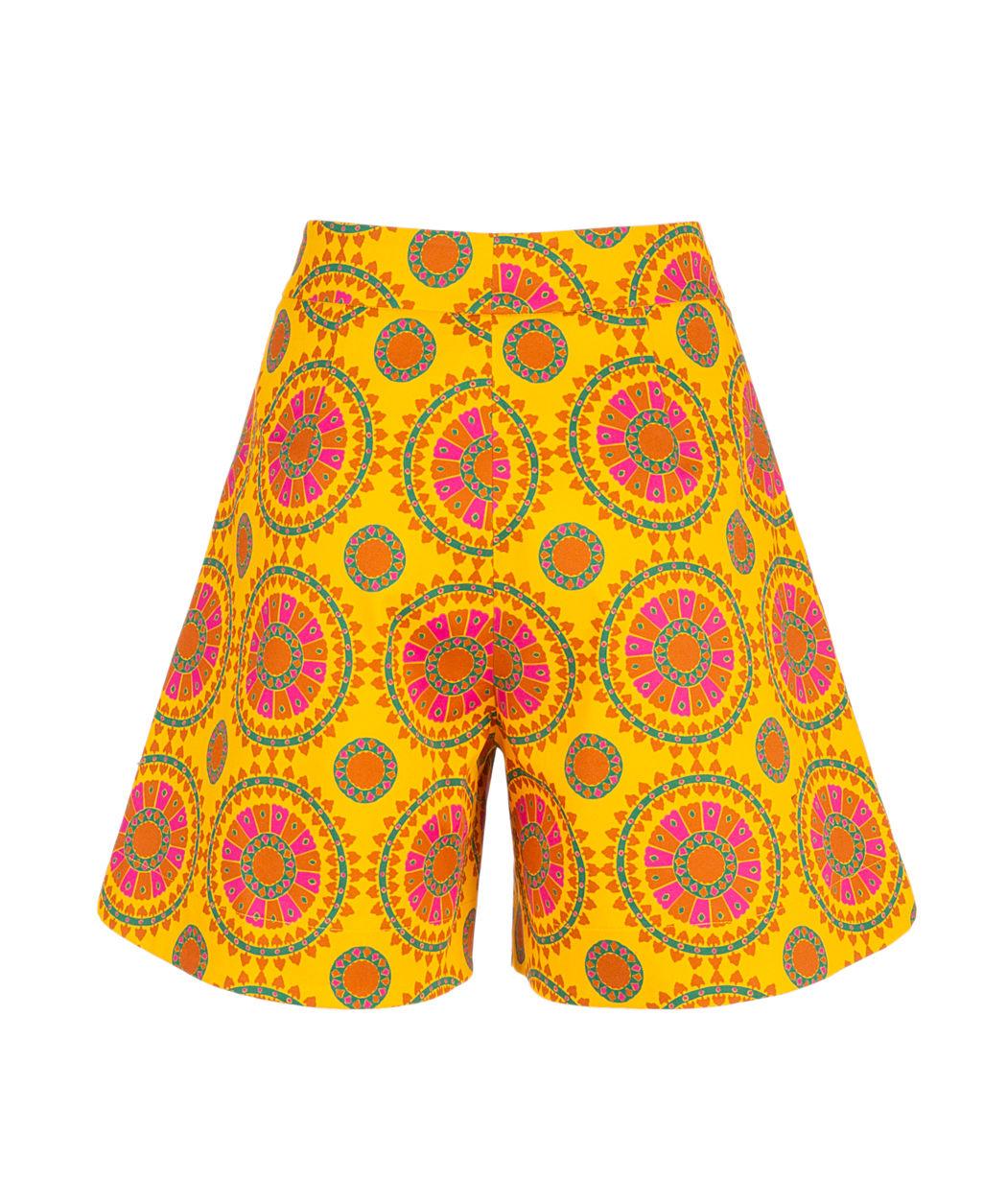 LaDoubleJ Good Butt Shorts Ruote Gialle In Cotton Stretch in Yellow - Lyst
