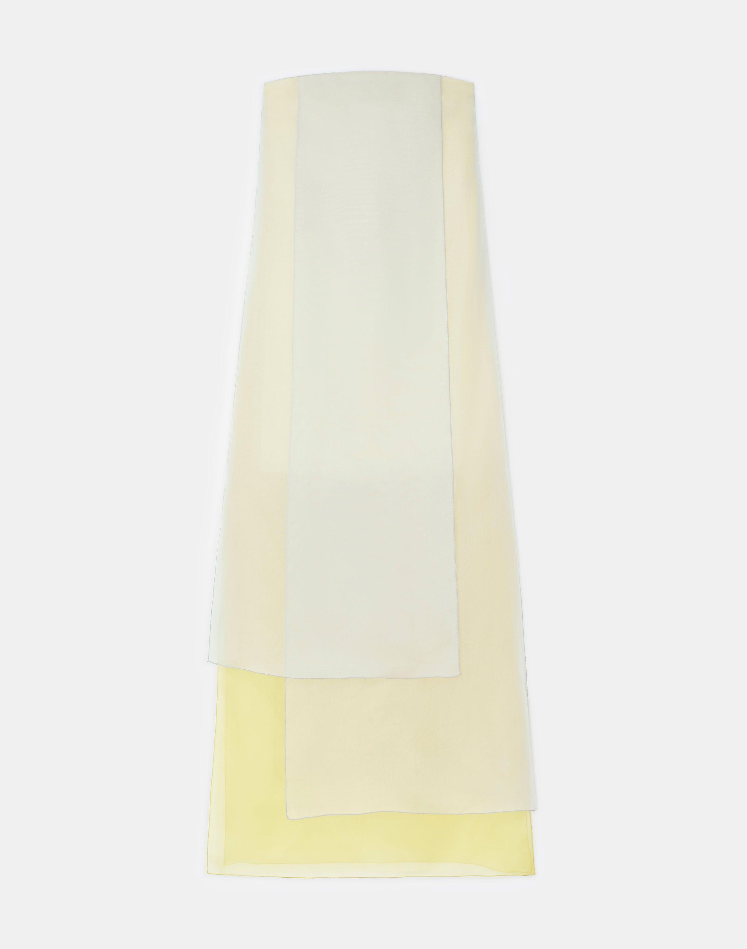 Lafayette 148 New York Silk Organza Overlay Strapless Gown in White | Lyst