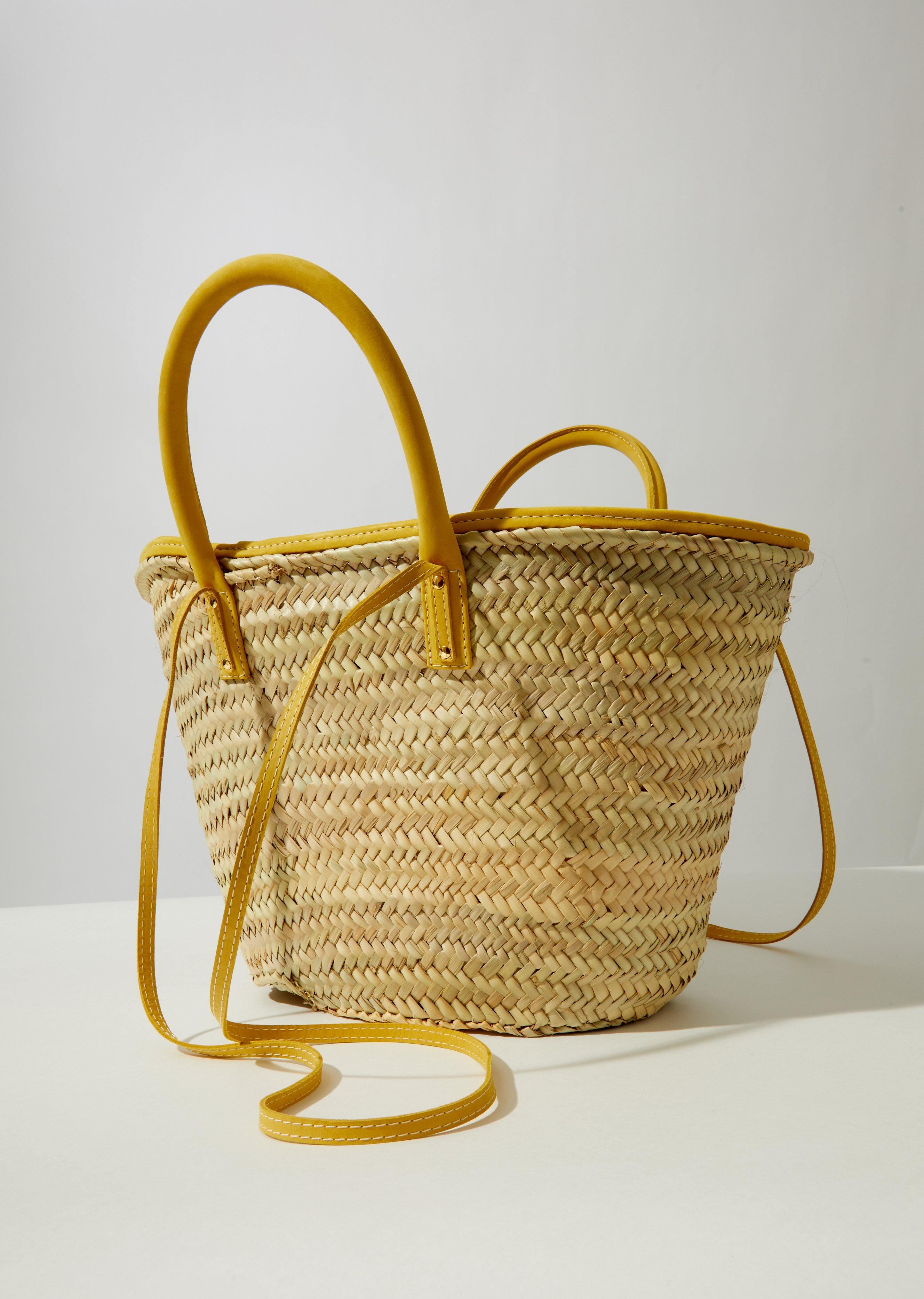 Jacquemus Leather Le Panier Soleil in Yellow - Lyst