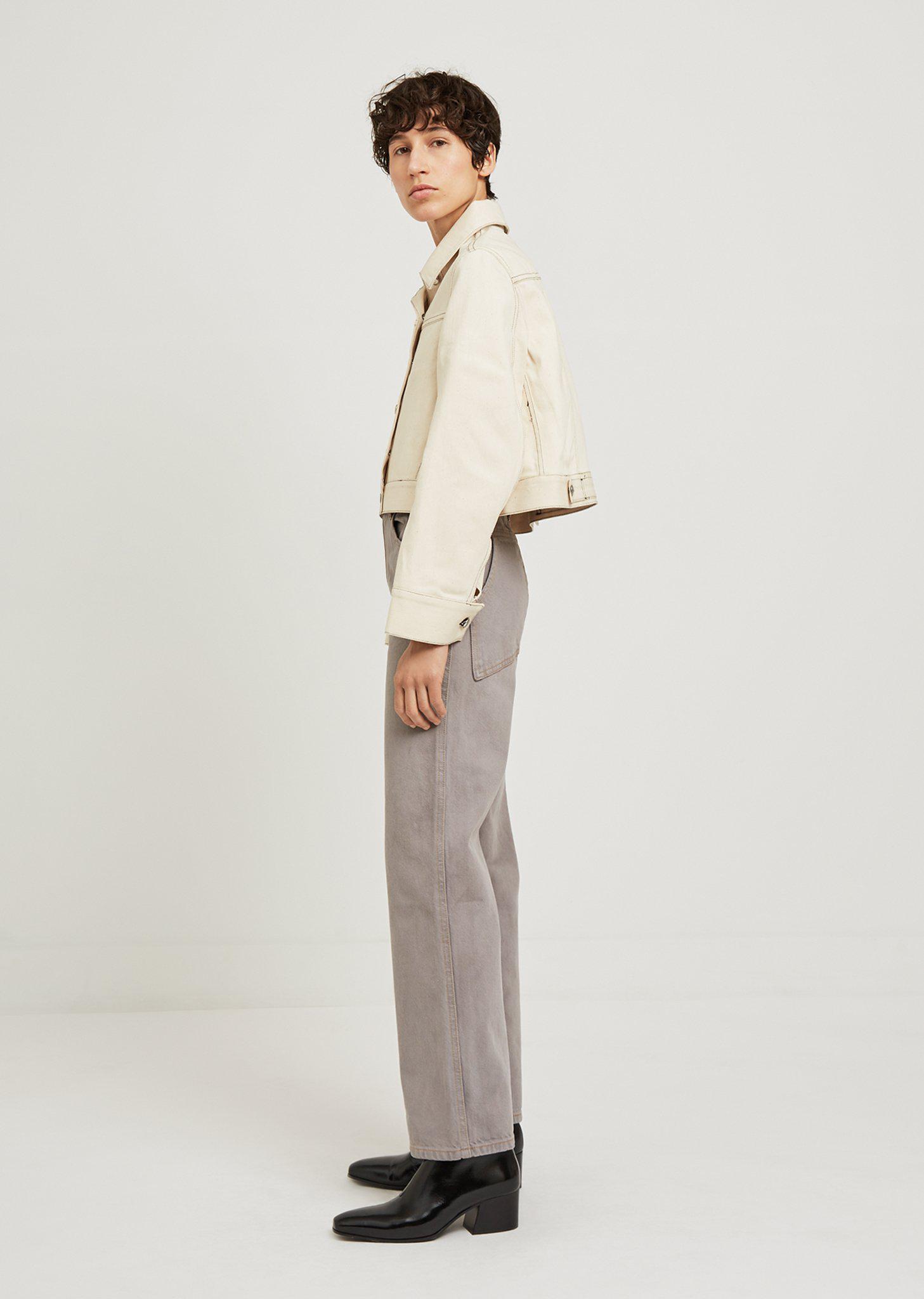 eckhaus latta cropped denim jacket