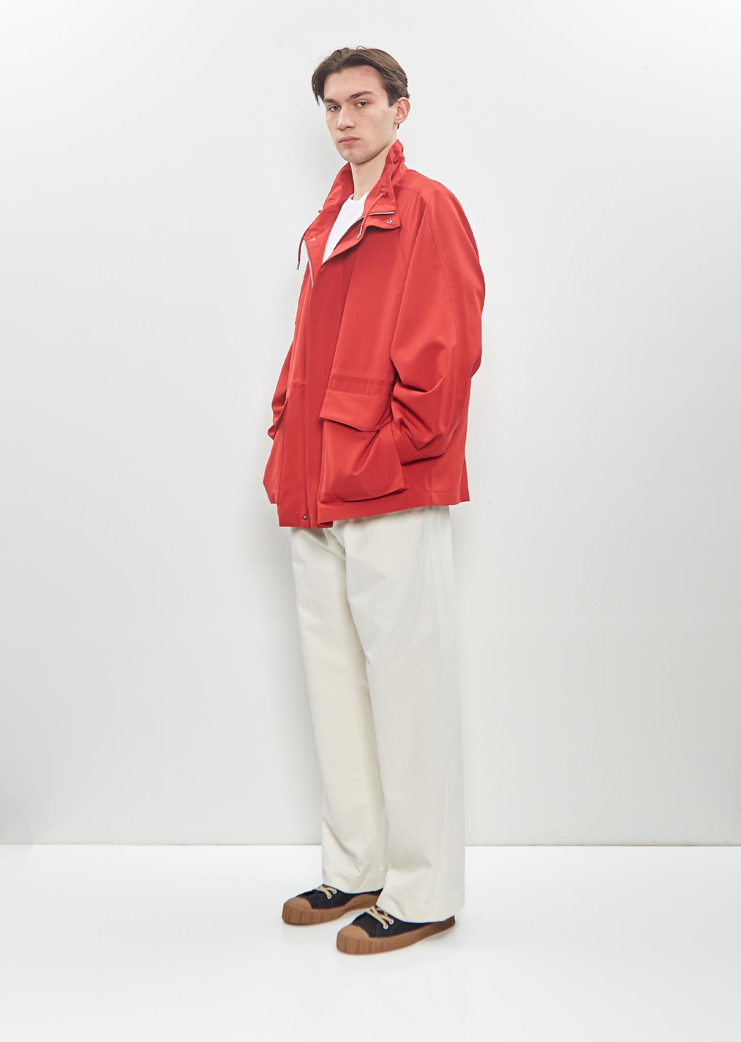 AURALEE Wool Max Canvas High Neck Zip Blouson in Red | Lyst AURALEE Wool Max Canvas High Neck Zip Blouson in Red | Lyst