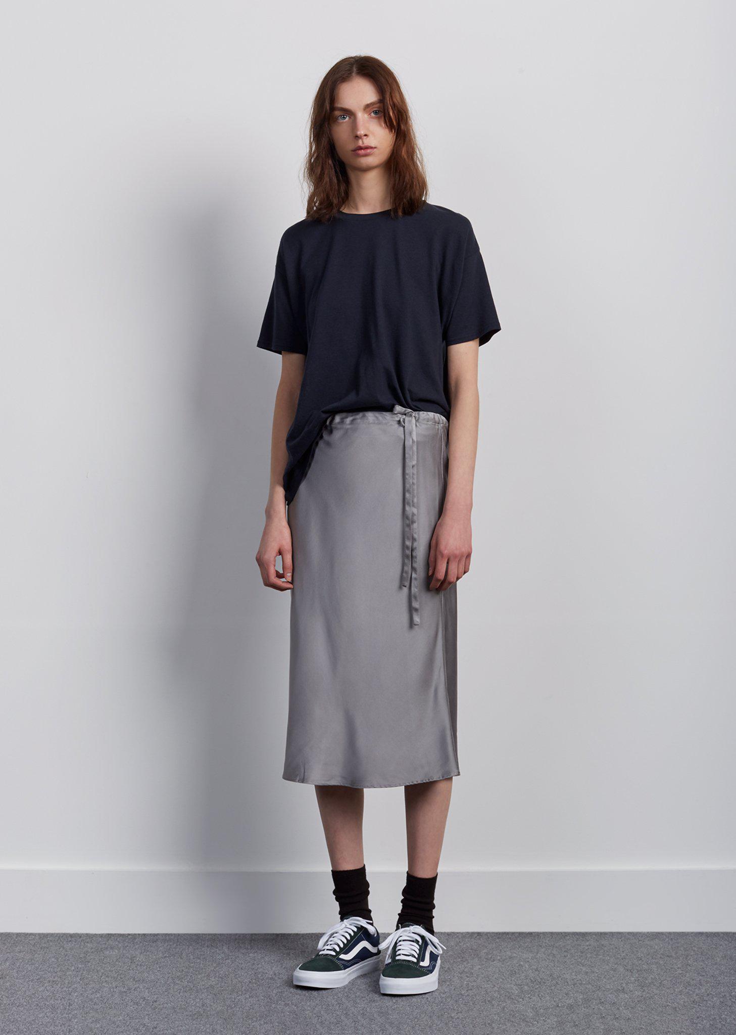 vince leather mini skirt