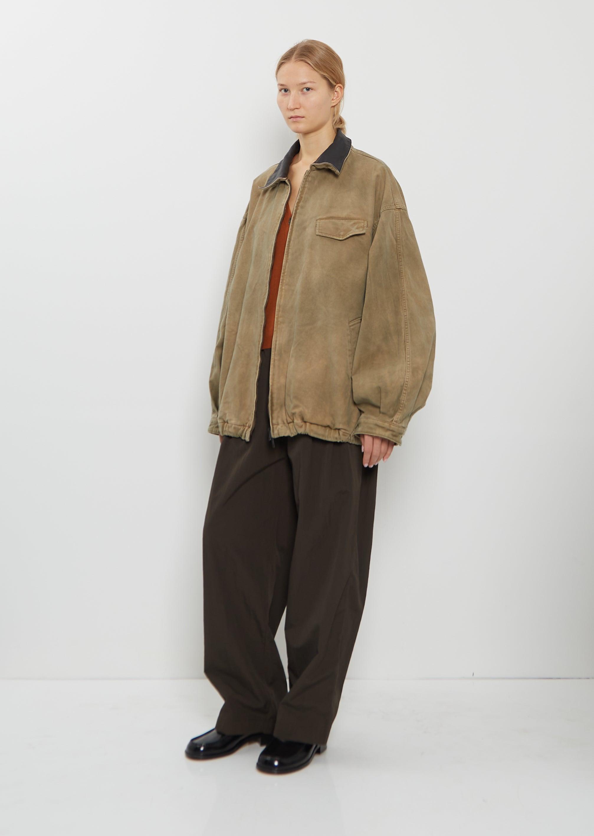 Ssstein Cotton Whip Chord Vintage Zip Jacket in Natural | Lyst