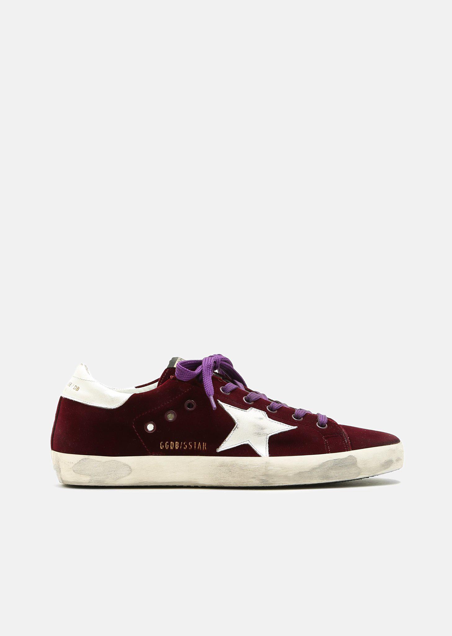 Golden Goose Superstar Bordeaux Velvet 