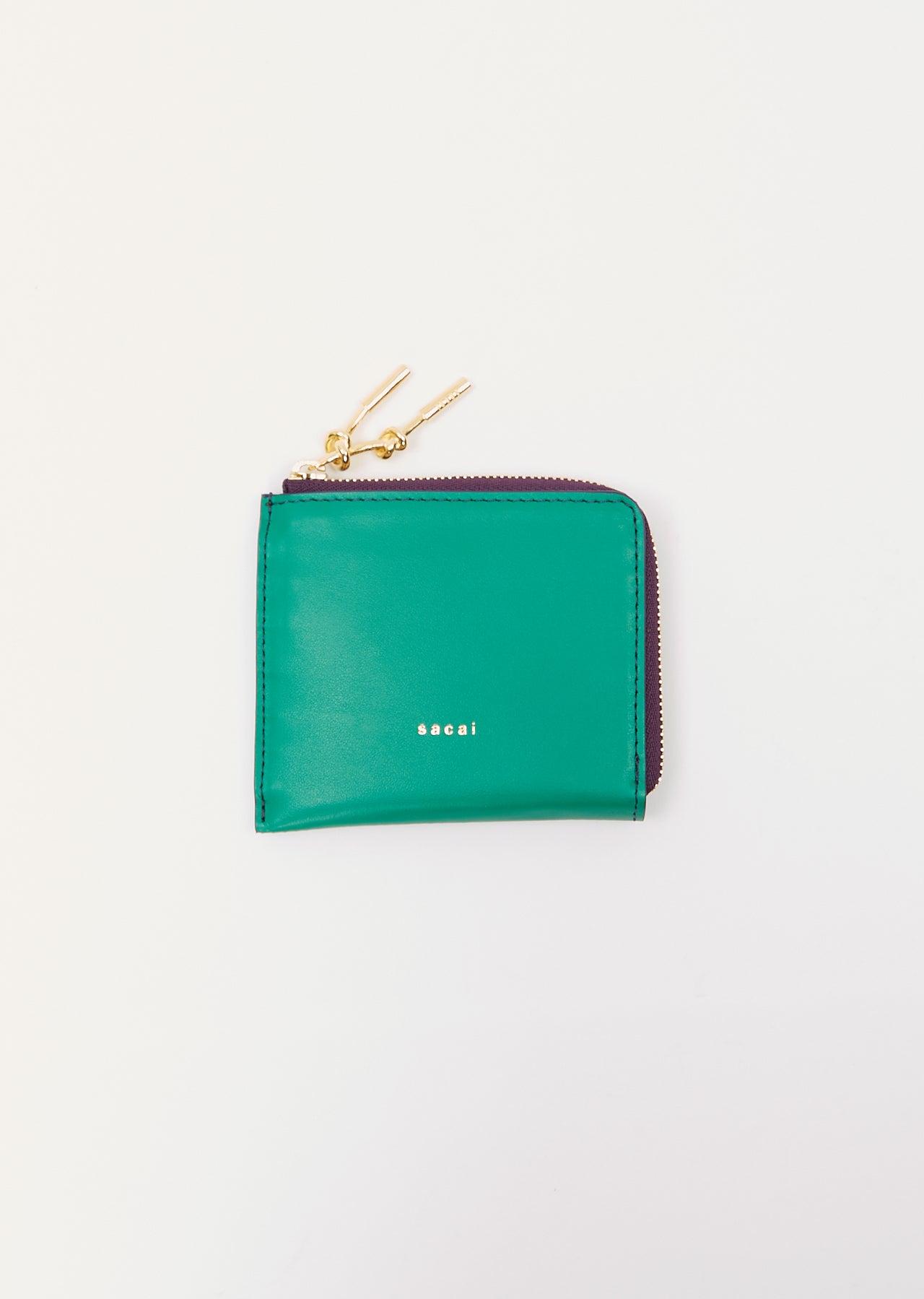 【sacai】Half l Trifold Wallet 100%Leather】sacai『Half Metal Trifold Wallet』送料込 財布・小物