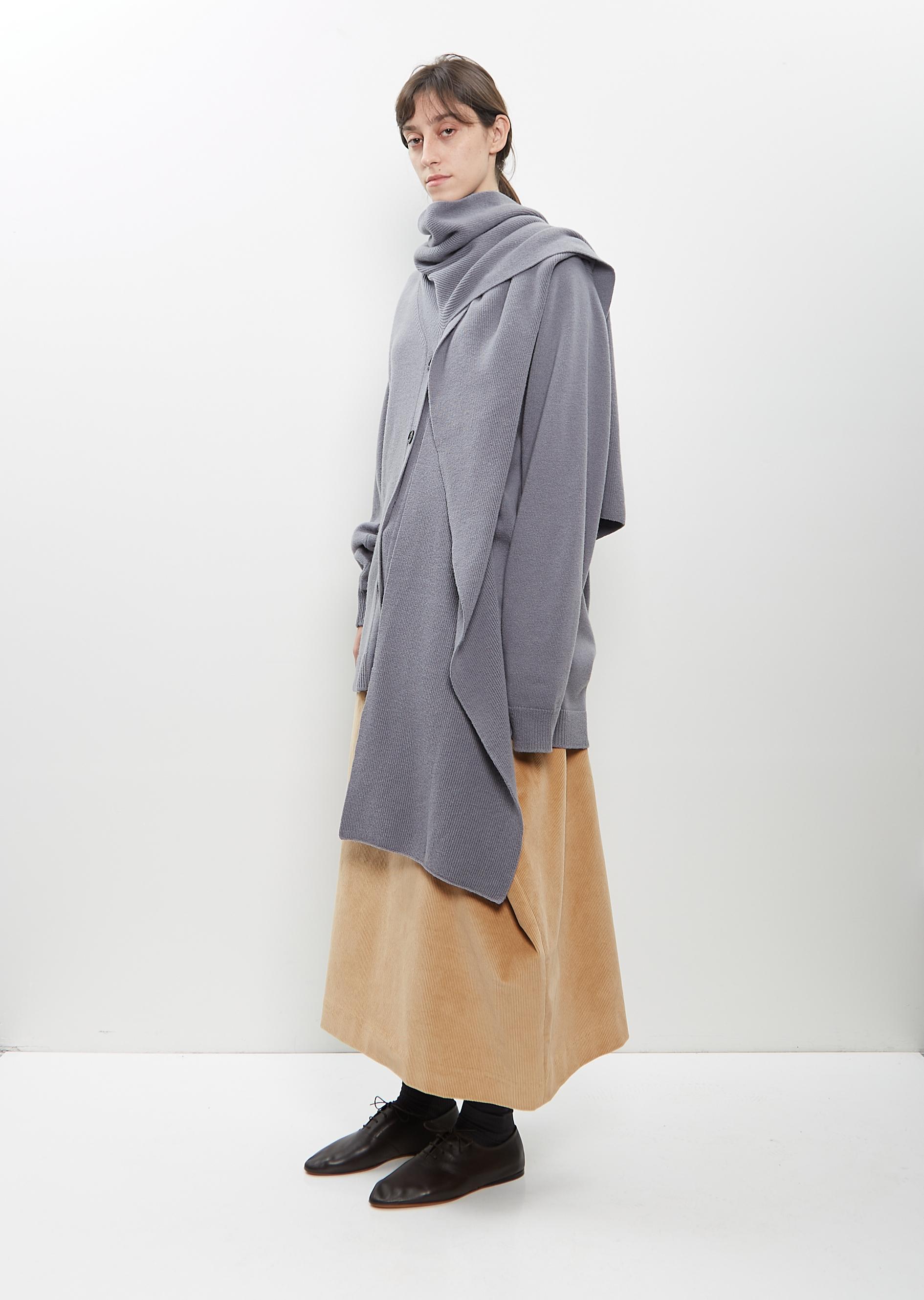 新品MARIE ADAM-LEENAERDT SCARF CARDIGAN XS Marie Adam-Leenaerdt Wool Scarf Cardigan in Blue | Lyst
