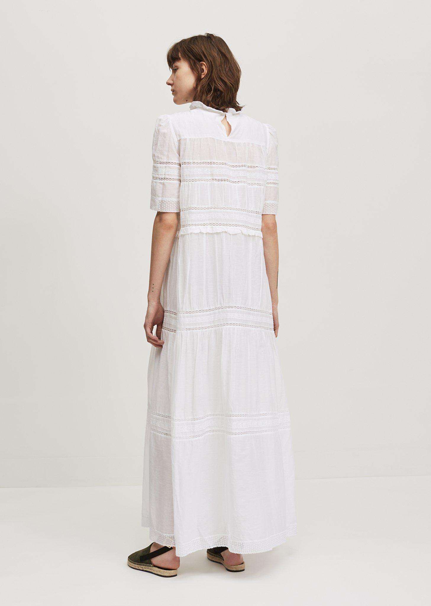 Étoile Isabel Marant Vealy Lace Cotton Dress in White - Lyst