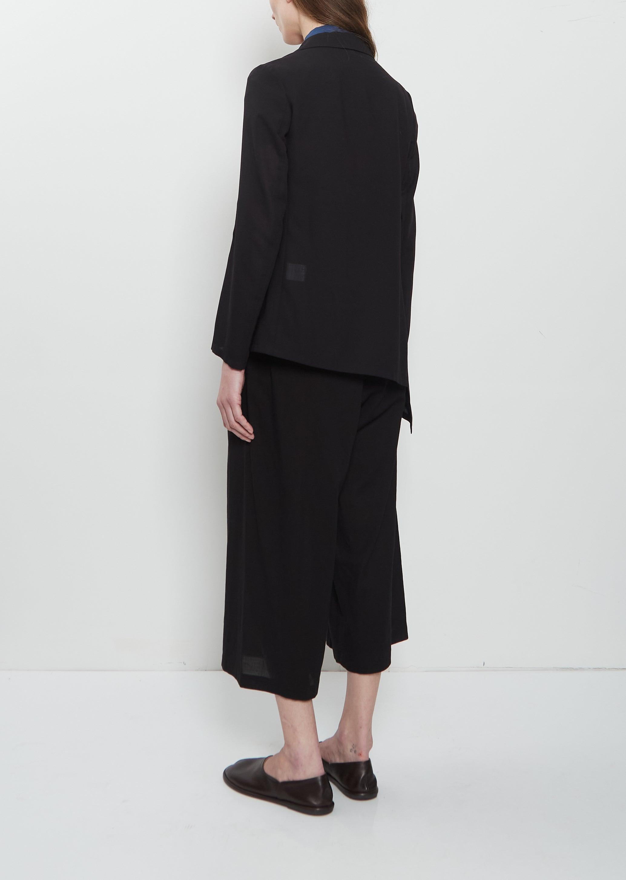 Y's Yohji Yamamoto Asymmetry Twill Jacket in Black | Lyst