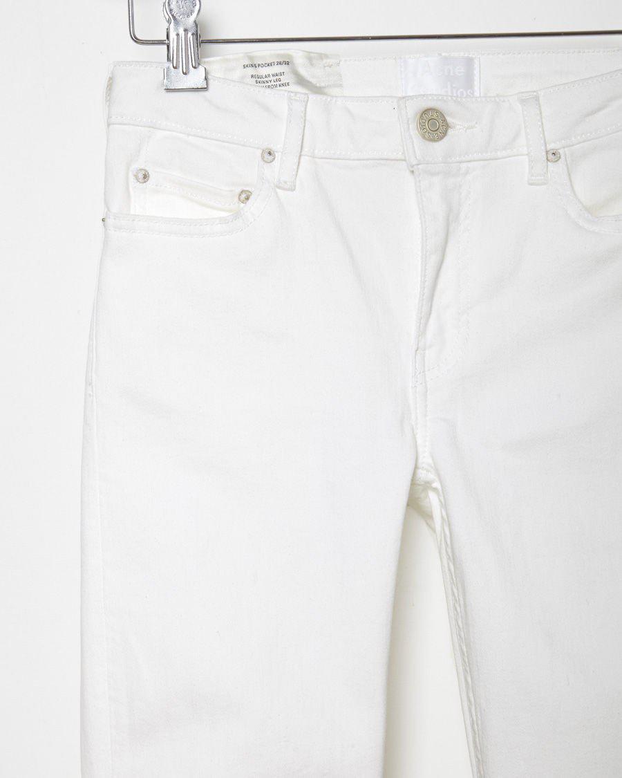 Acne Studios Cotton Skin 5 Optic White Jean | Lyst