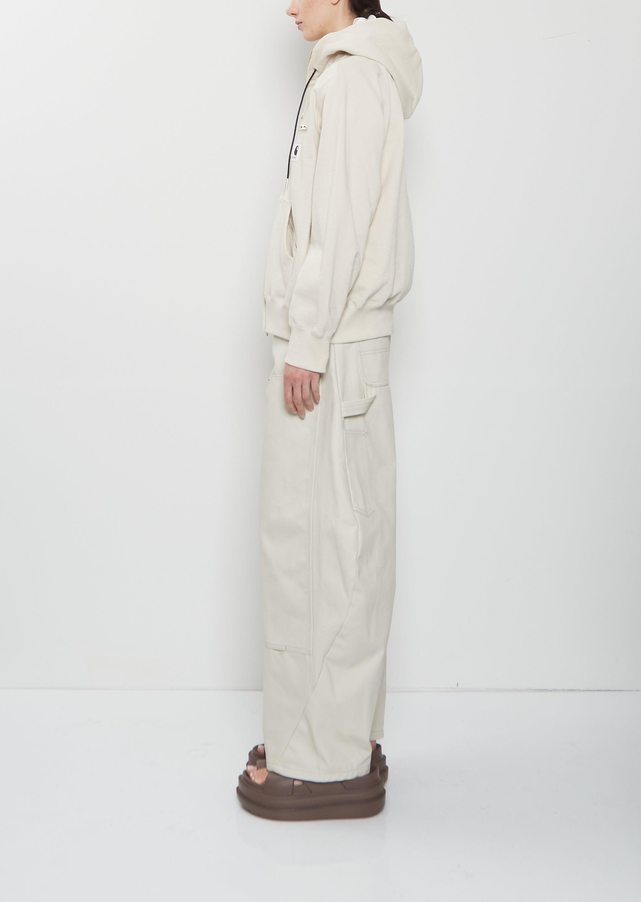 SACAI X CARHARTT WIP Cotton Jersey Hoodie in White | Lyst
