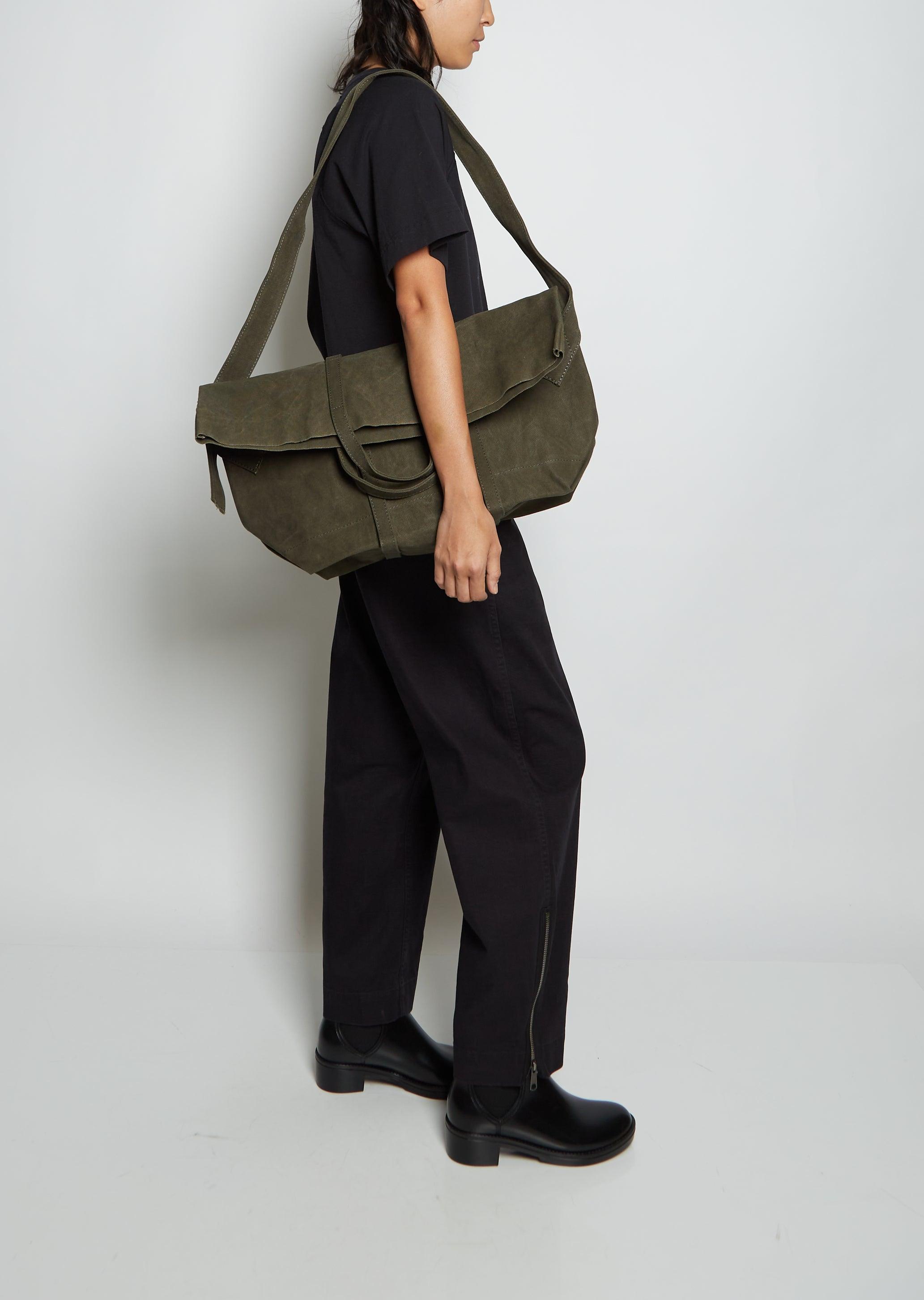 Amiacalva Medium Canvas 2-way Messenger Bag in Green | Lyst