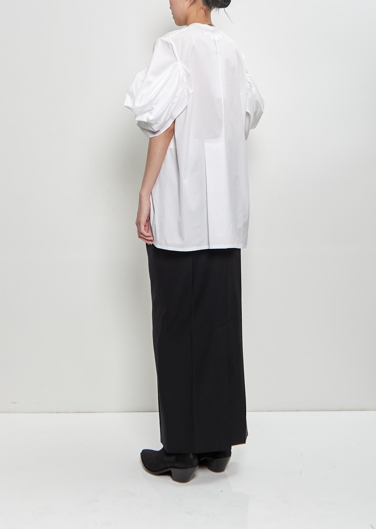 Junya Watanabe white double layered shirt with parachute