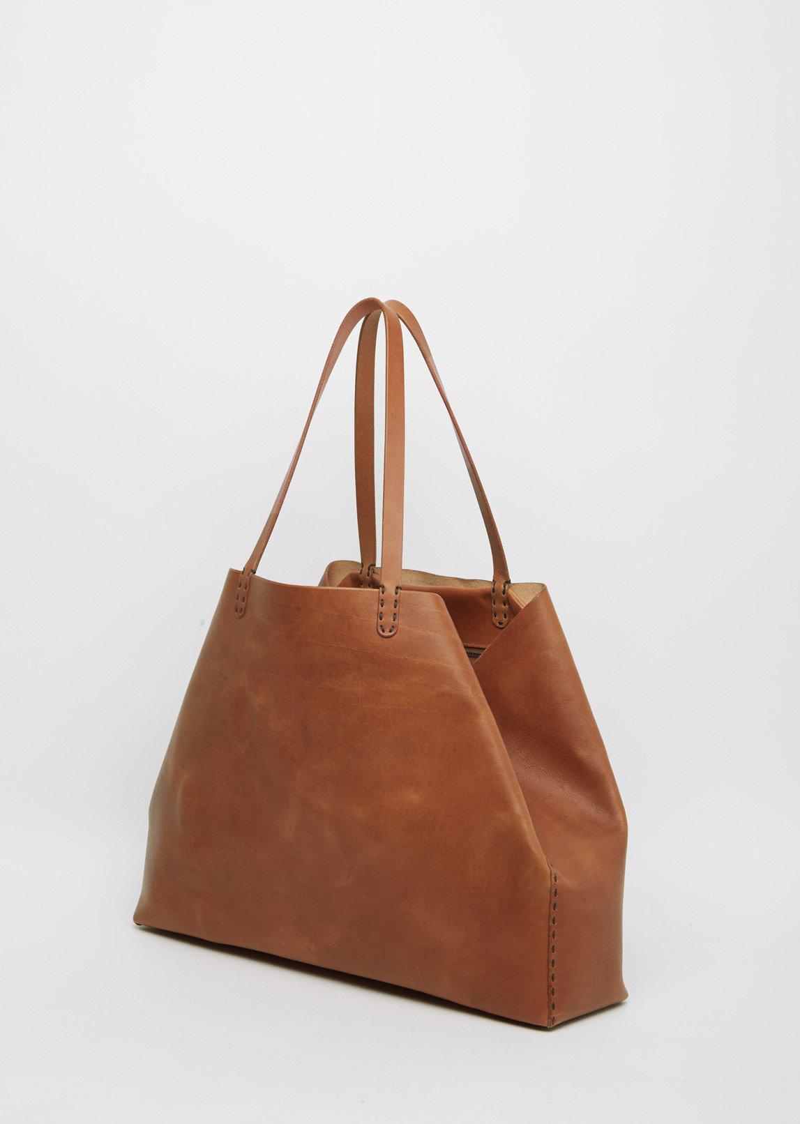 Henry Cuir Leather Parenthese Large Shoulder Bag in Brown - Lyst
