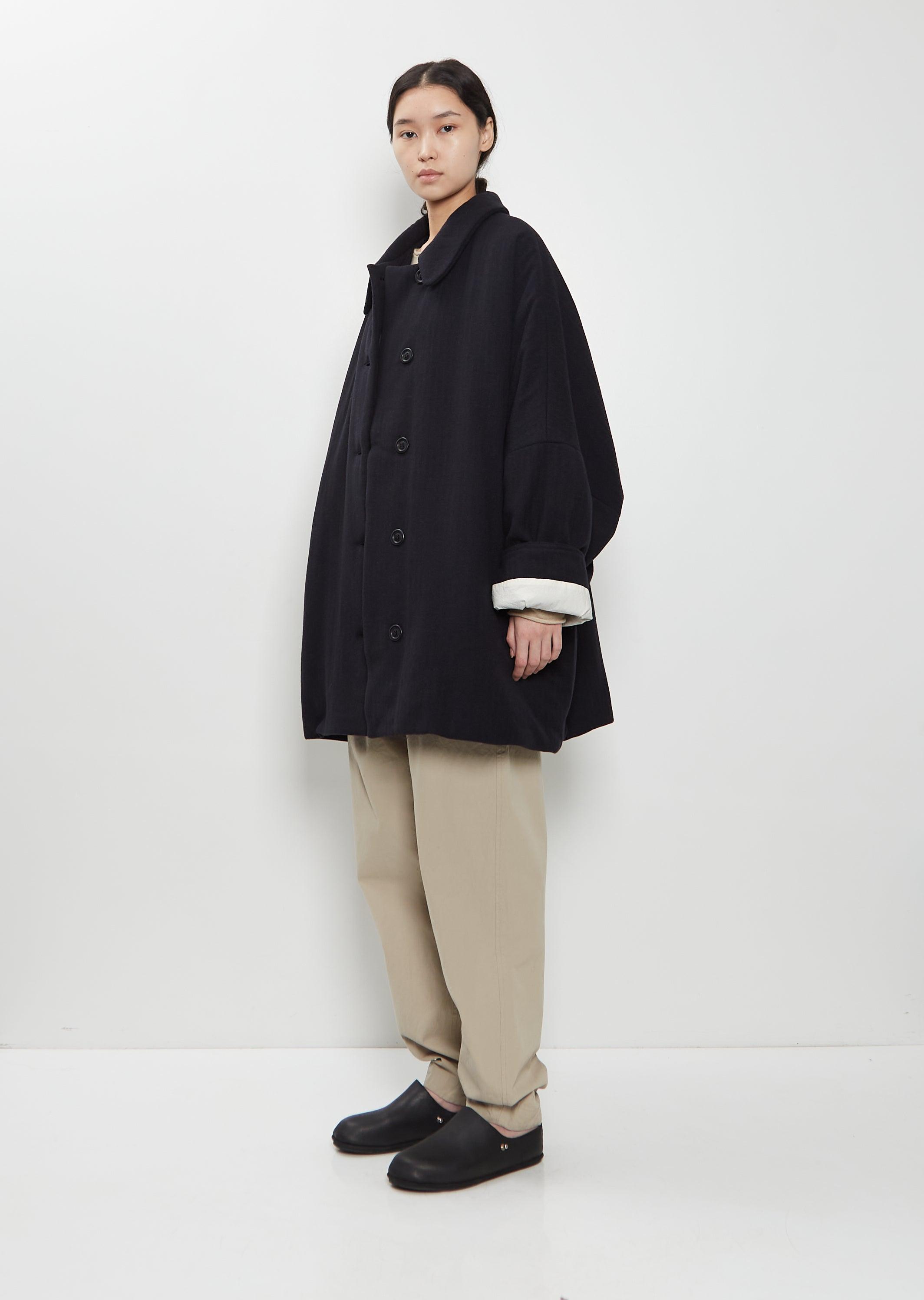 Casey Casey Triangle Cashmere Wool Coat in Blue | Lyst