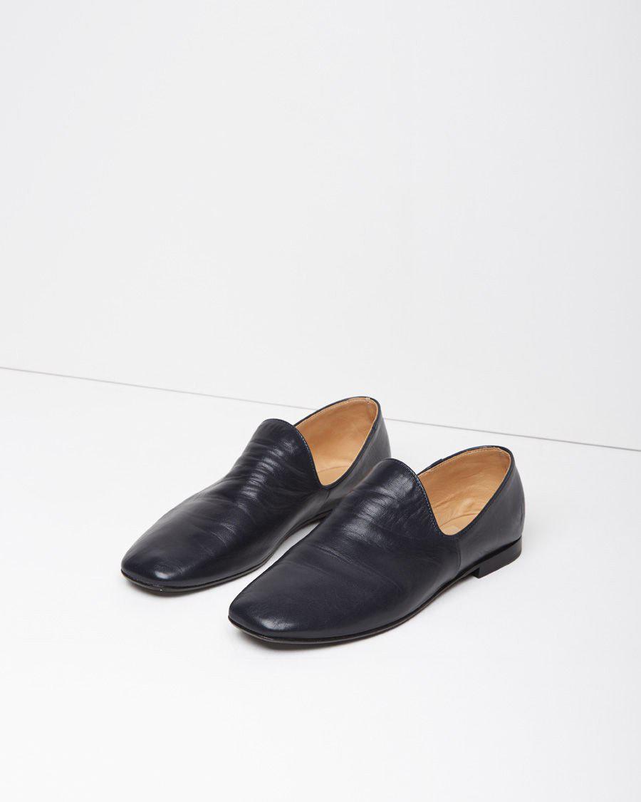 Lemaire Leather Loafers in Midnight (Blue) - Lyst