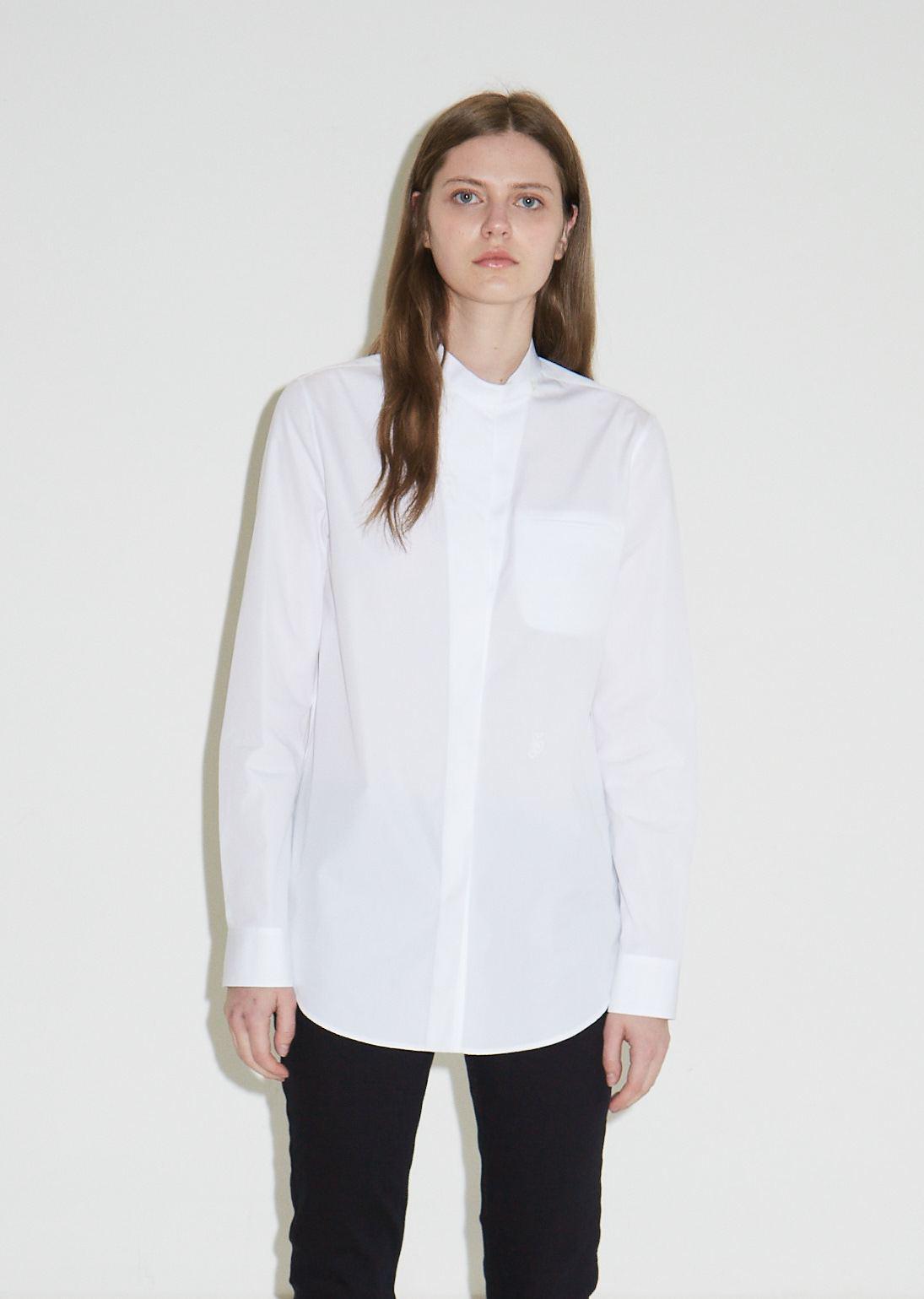 Lyst - Jil Sander Tuesday Cotton Poplin Shirt in White