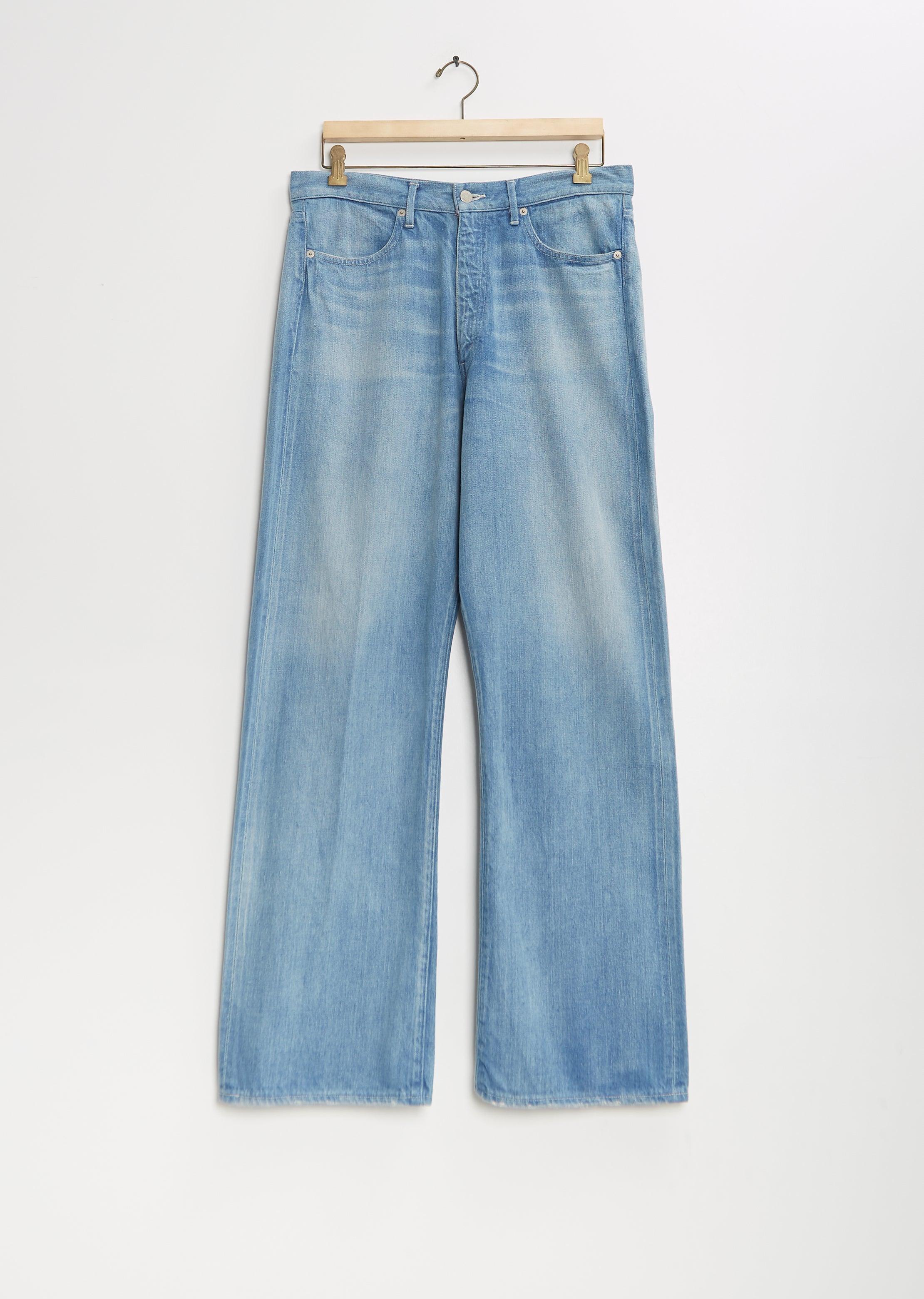 AURALEE SELVEDGE FADED LIGHT DENIM PANTS（Auralee Selvedge