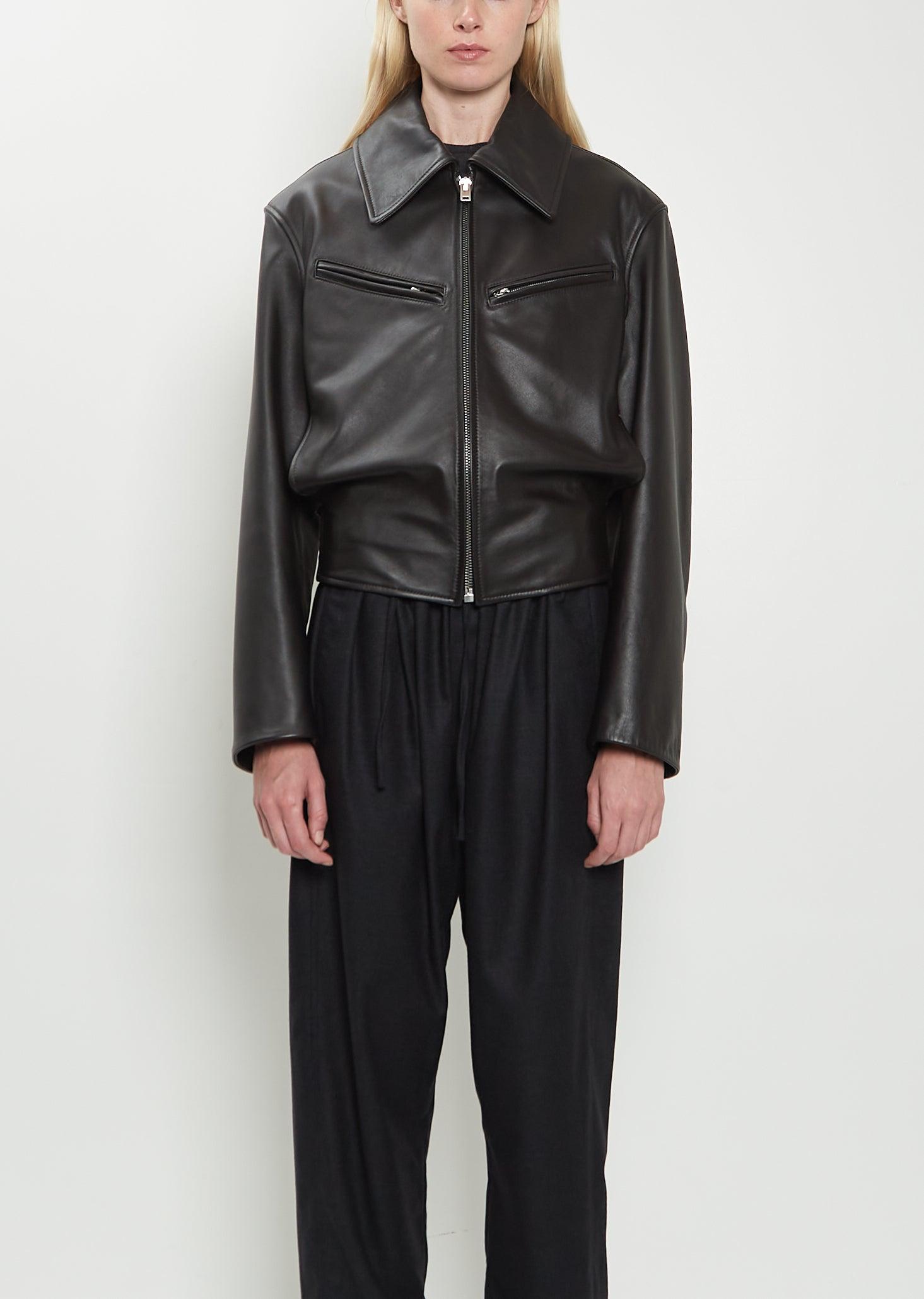 Lemaire Boxy Leather Blouson in Black | Lyst UK