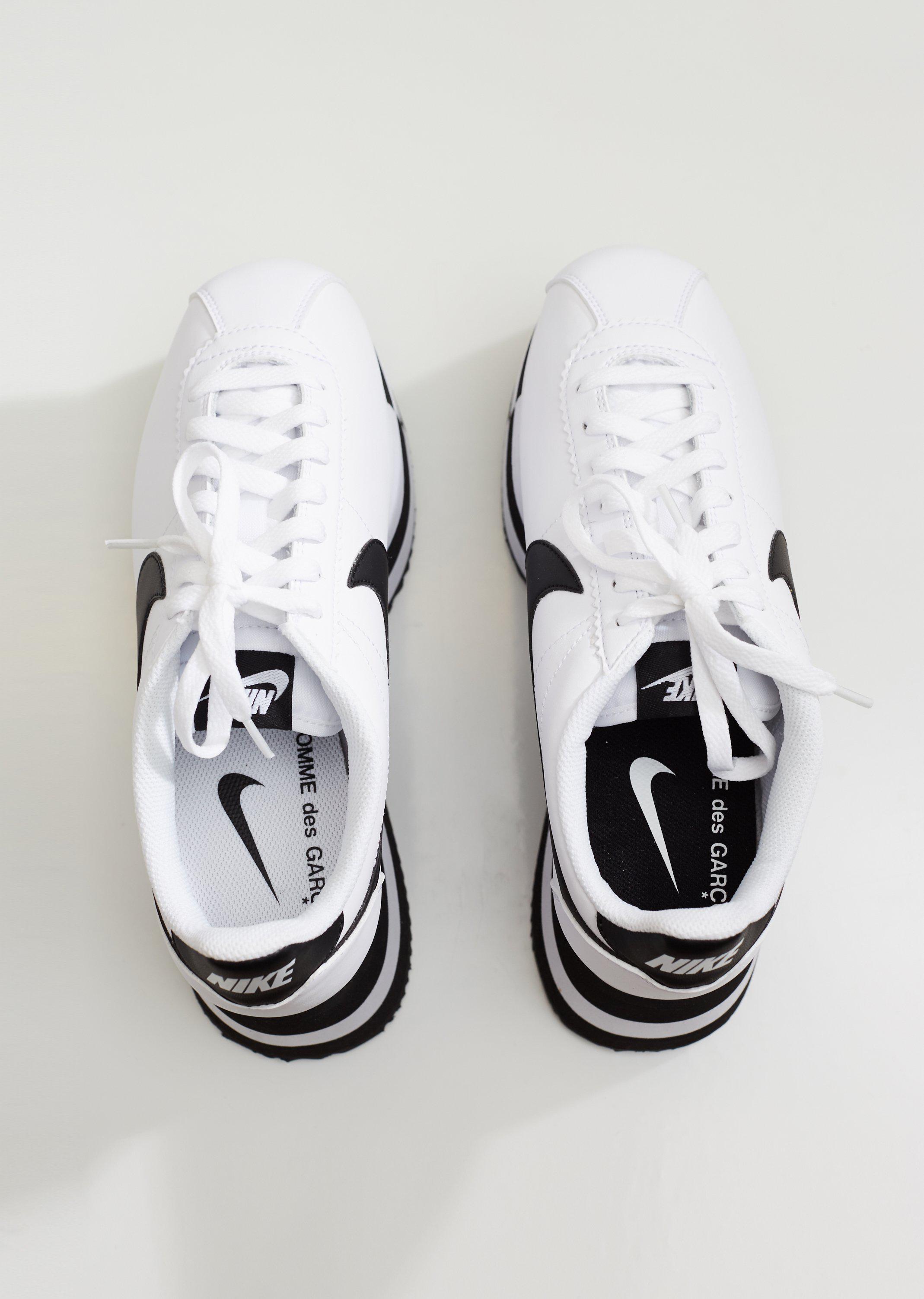 Comme des Garçons Leather Cdg X Nike Cortez Check Platform Sneakers in  White | Lyst