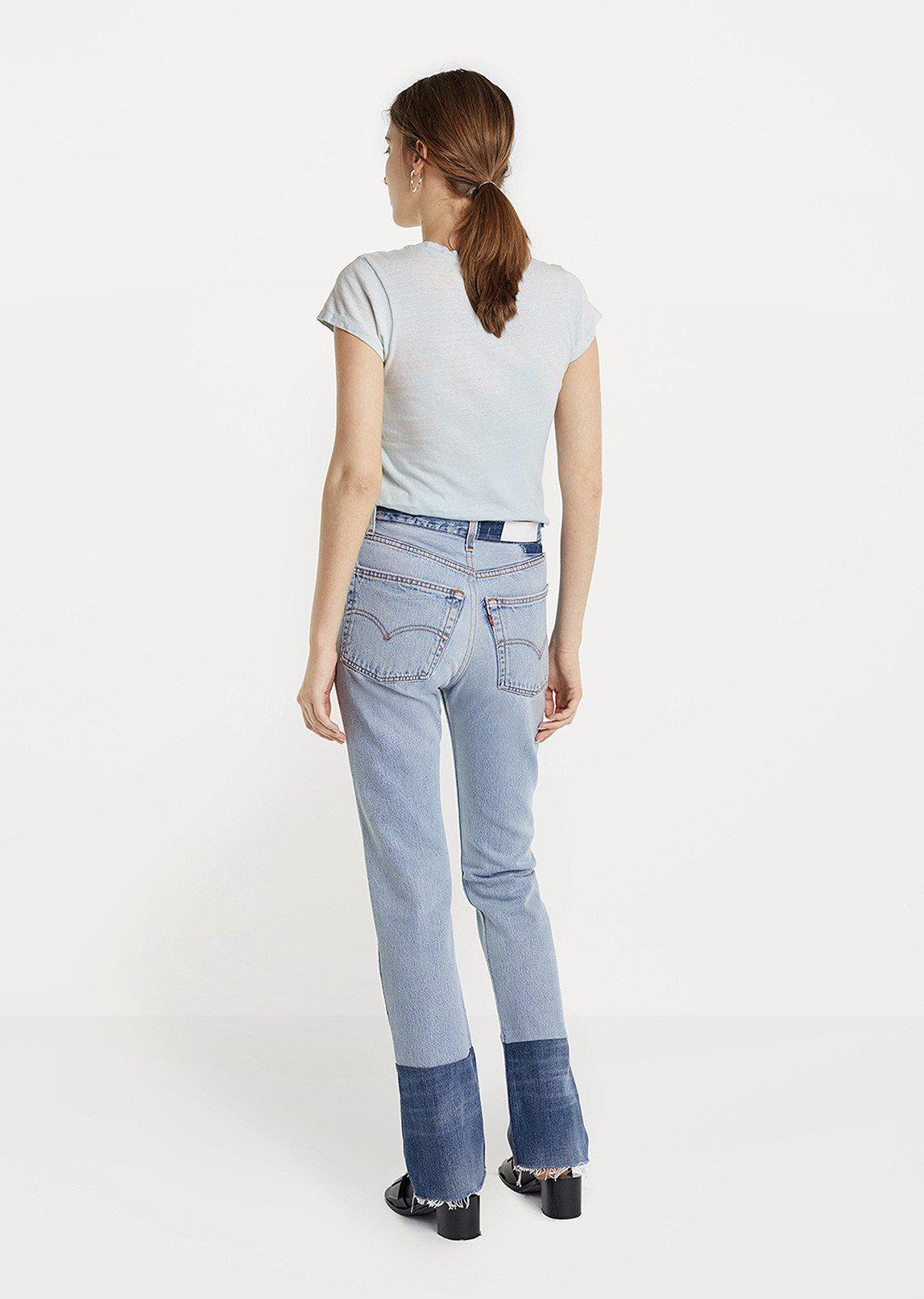 RE/DONE Levi's High Rise Stove Pipe Jean in Blue | Lyst