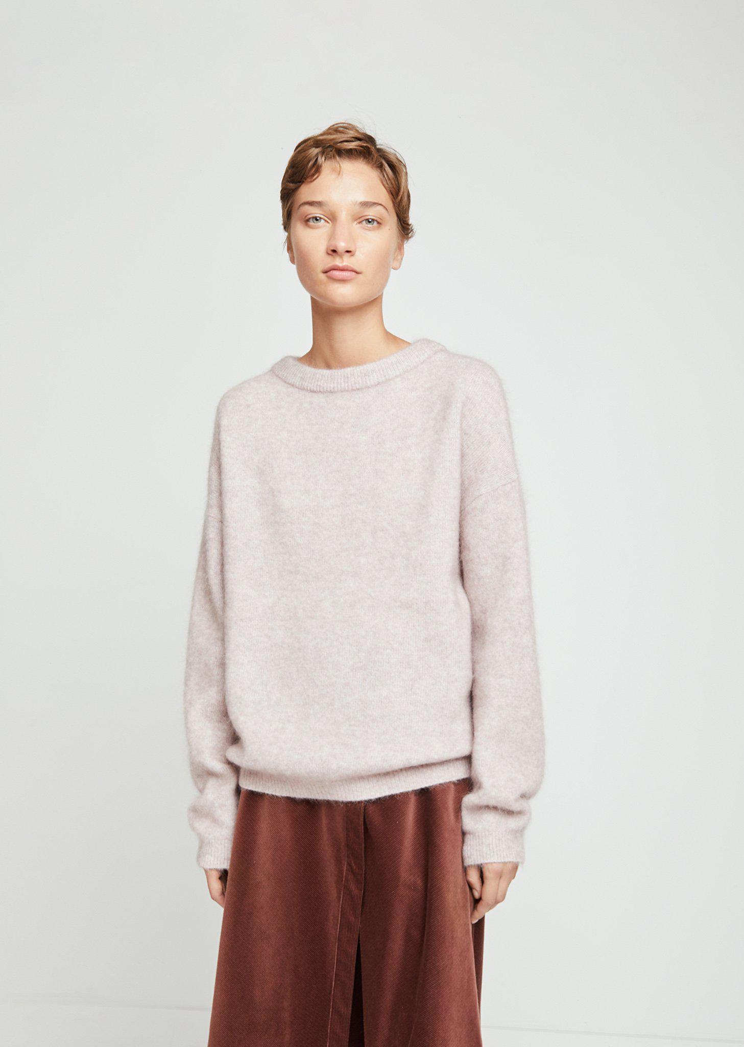 Acne Studios Wool Dramatic Mohair Sweater in Powder Pink (Pink) - Lyst