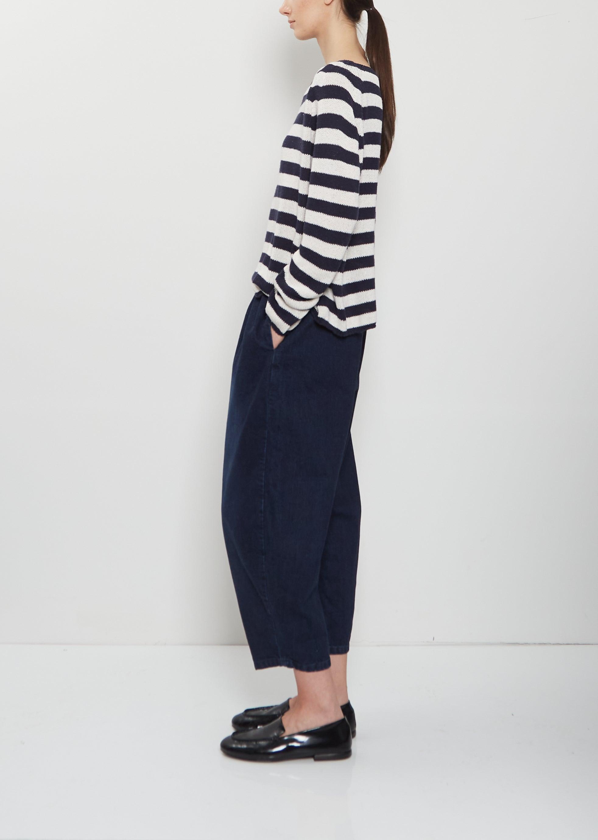 Apuntob Denim Curved Trousers in Blue | Lyst