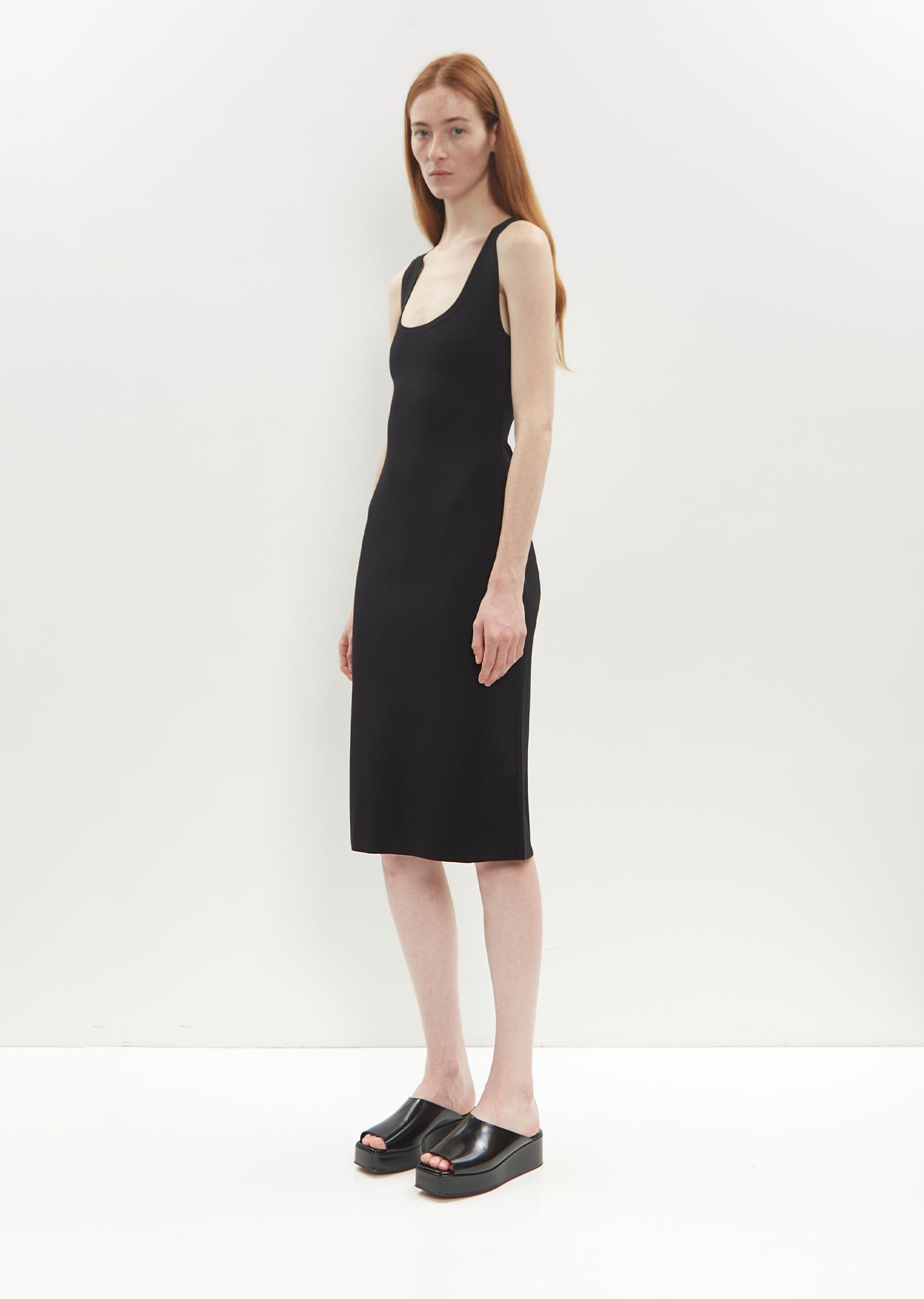 toteme rib tank dress Curved rib tank dress black TOTEME